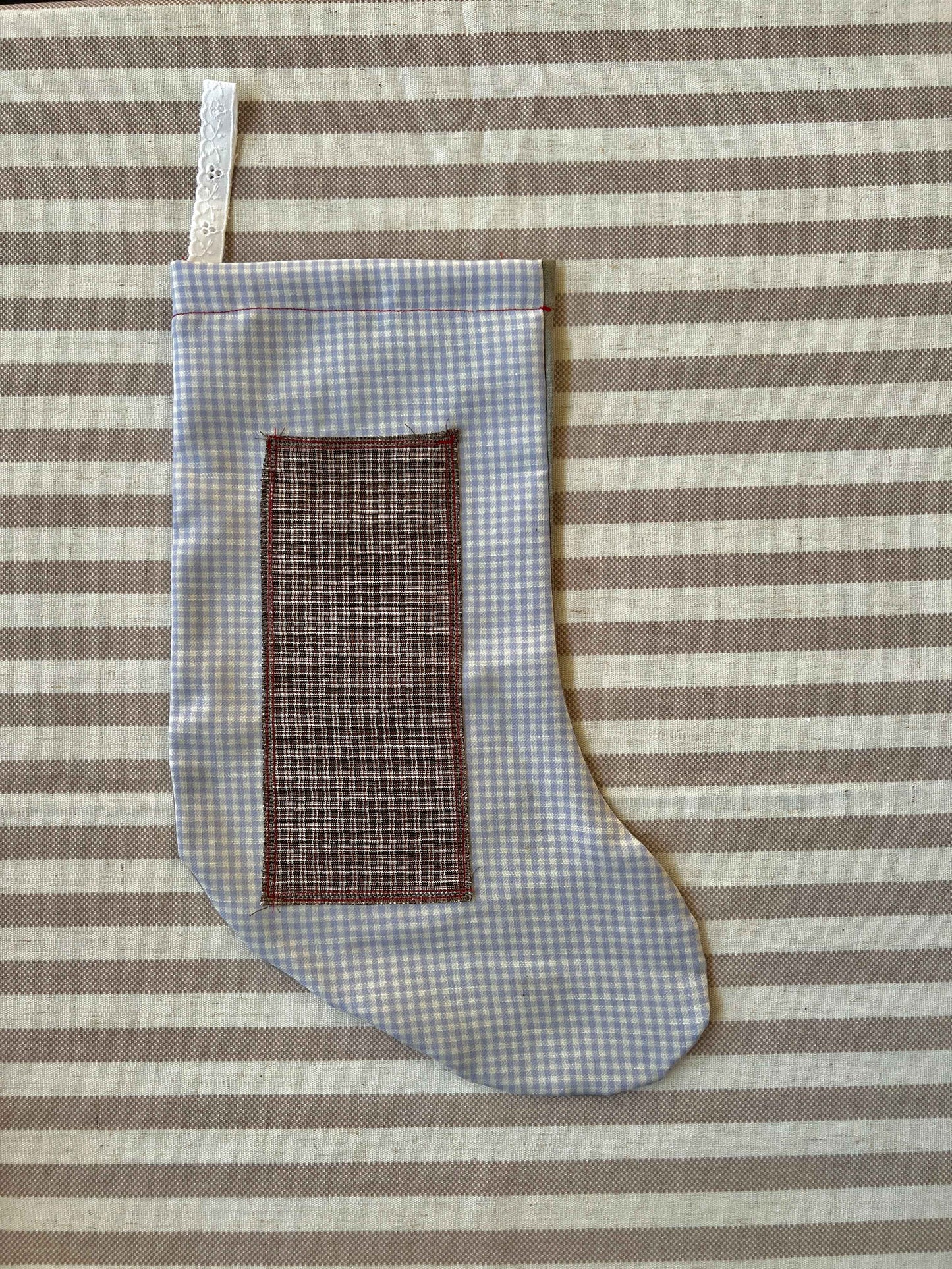 Made to order julesok i vintage tekstil - tilføj navn og motiv