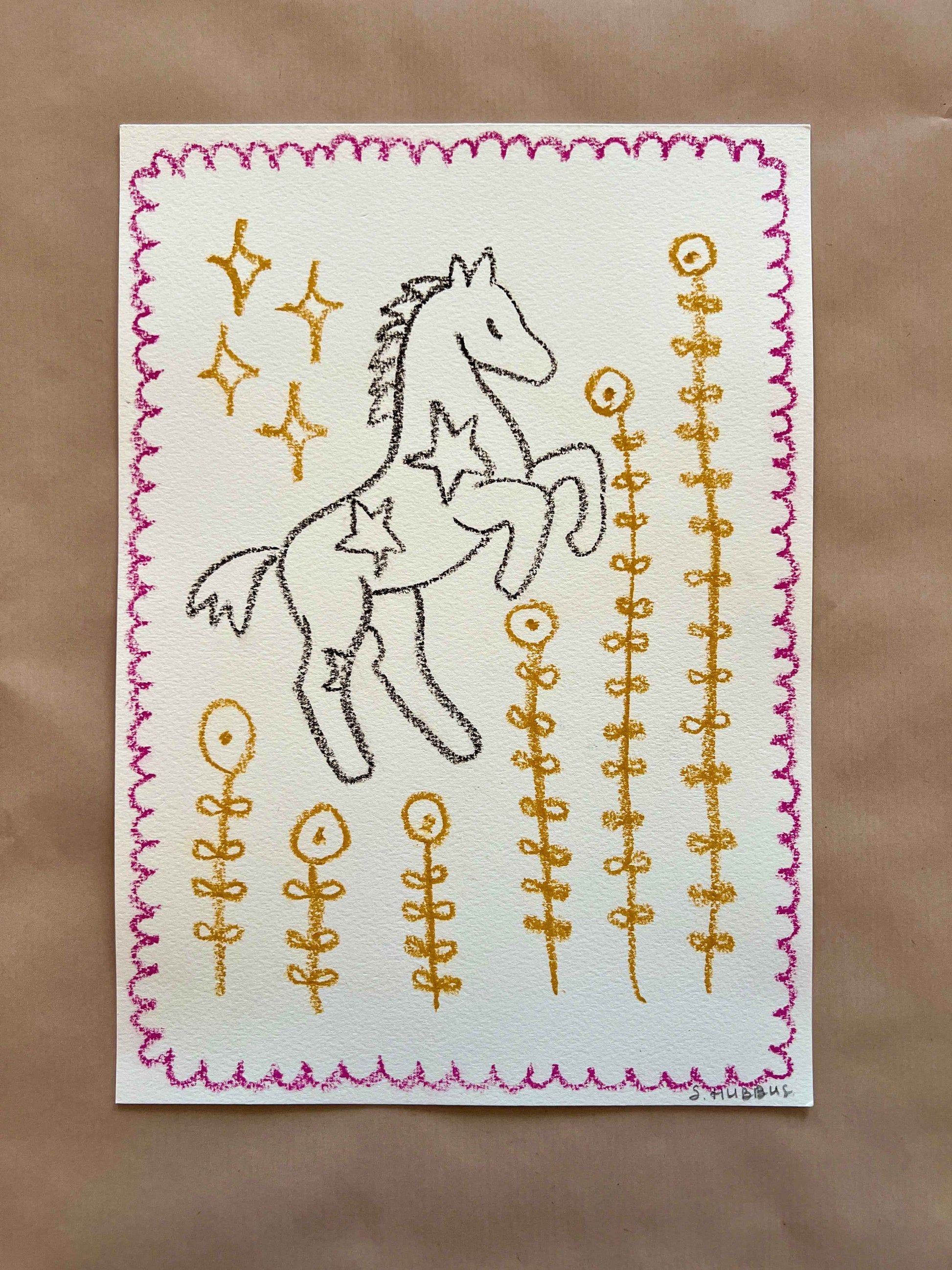 Original drawing on cotton paper