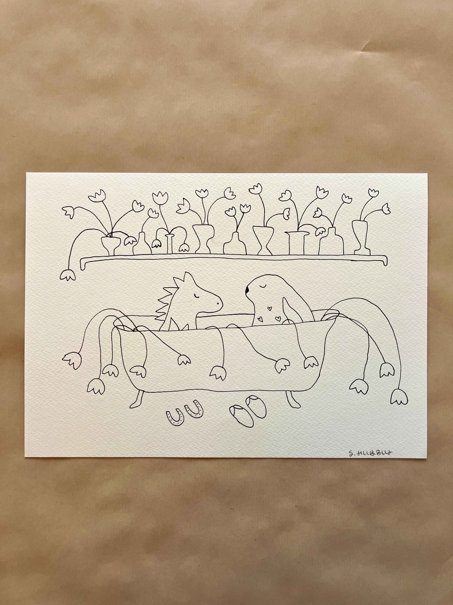 Original drawing on cotton paper