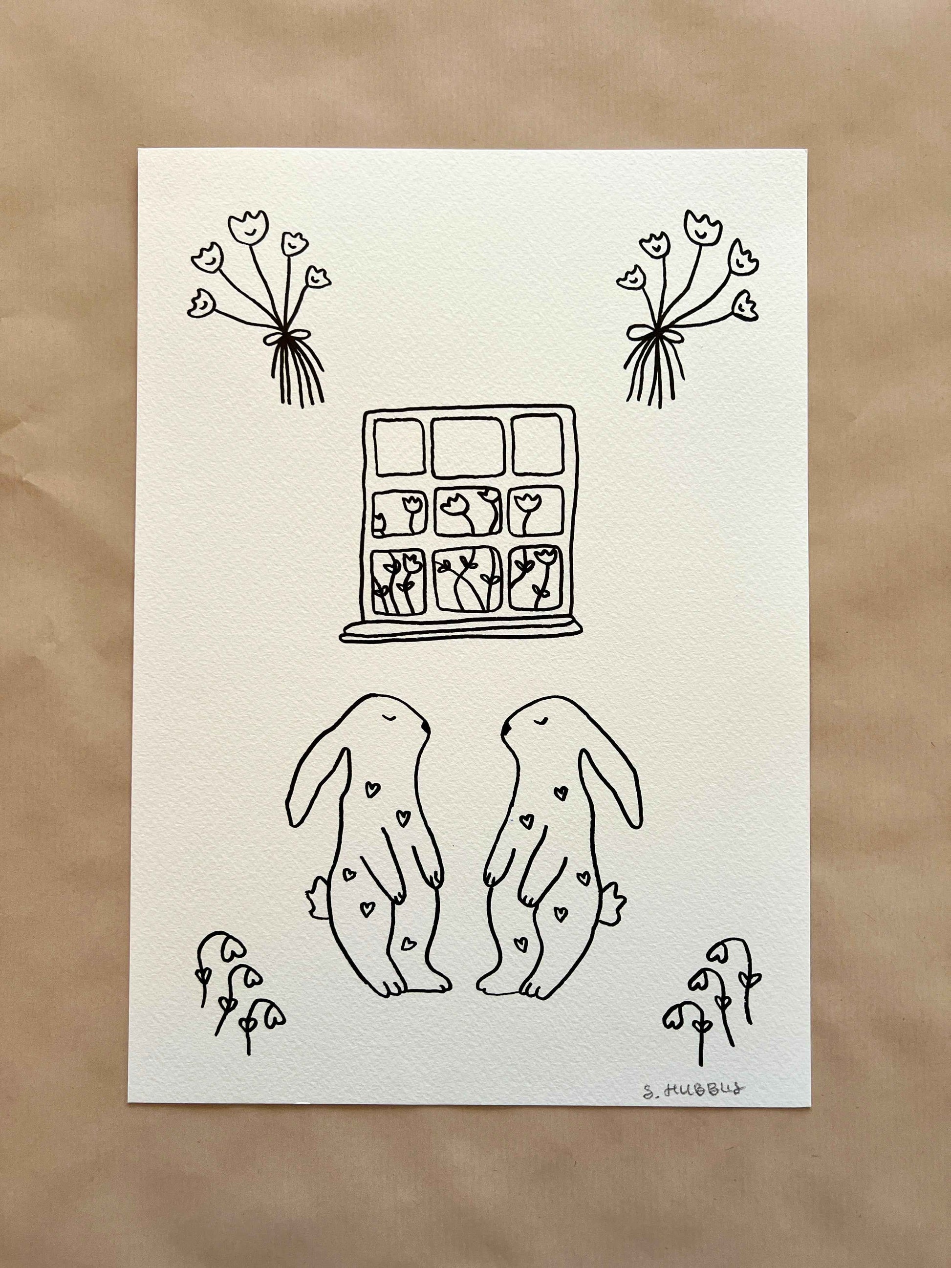 Original drawing on cotton paper