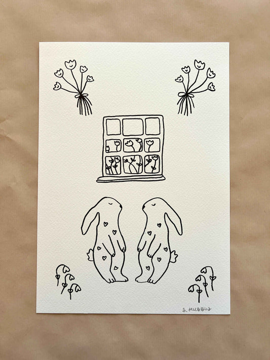 Original drawing on cotton paper
