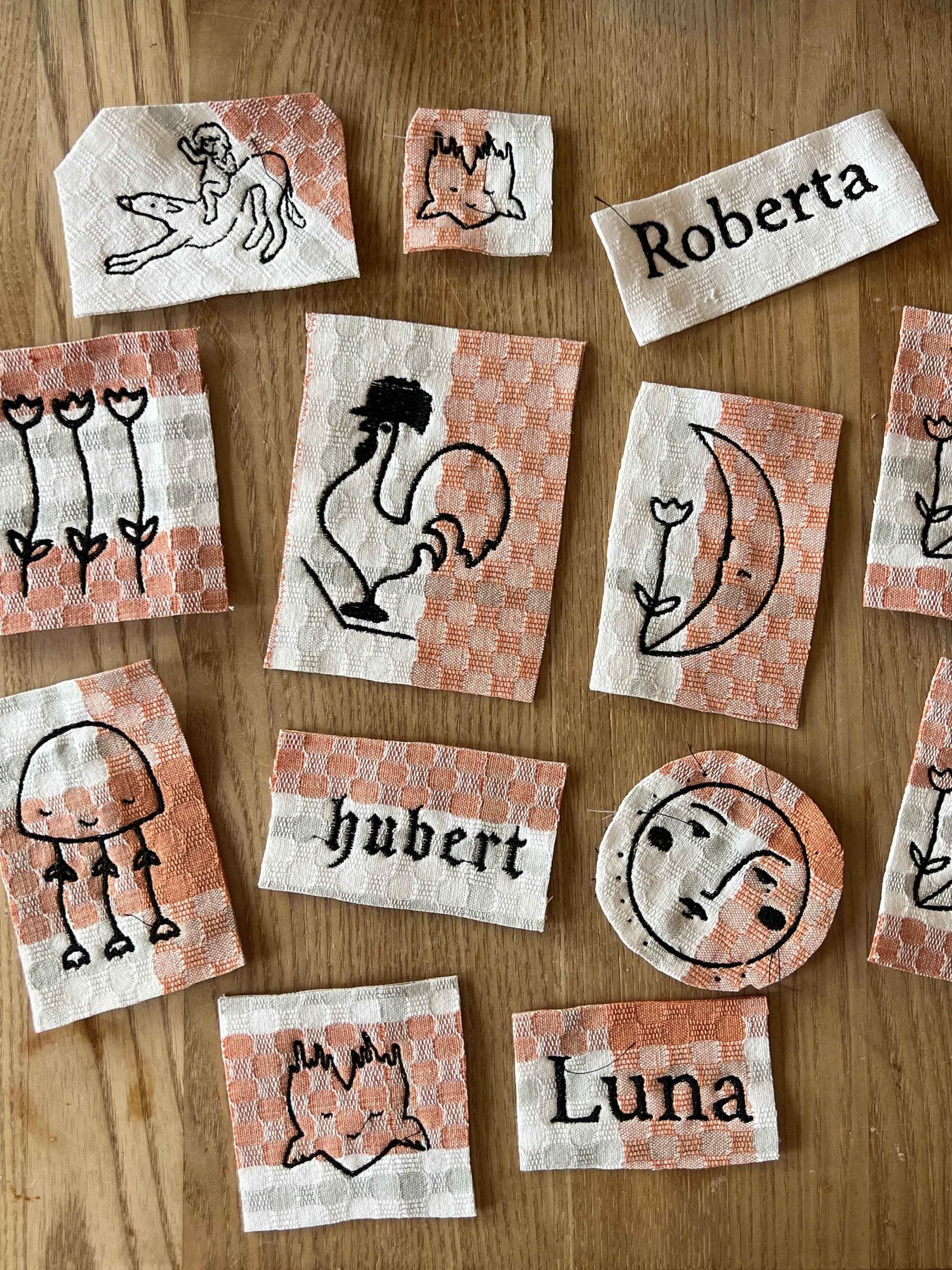 Made to order julesok i vintage tekstil - tilføj navn og motiv