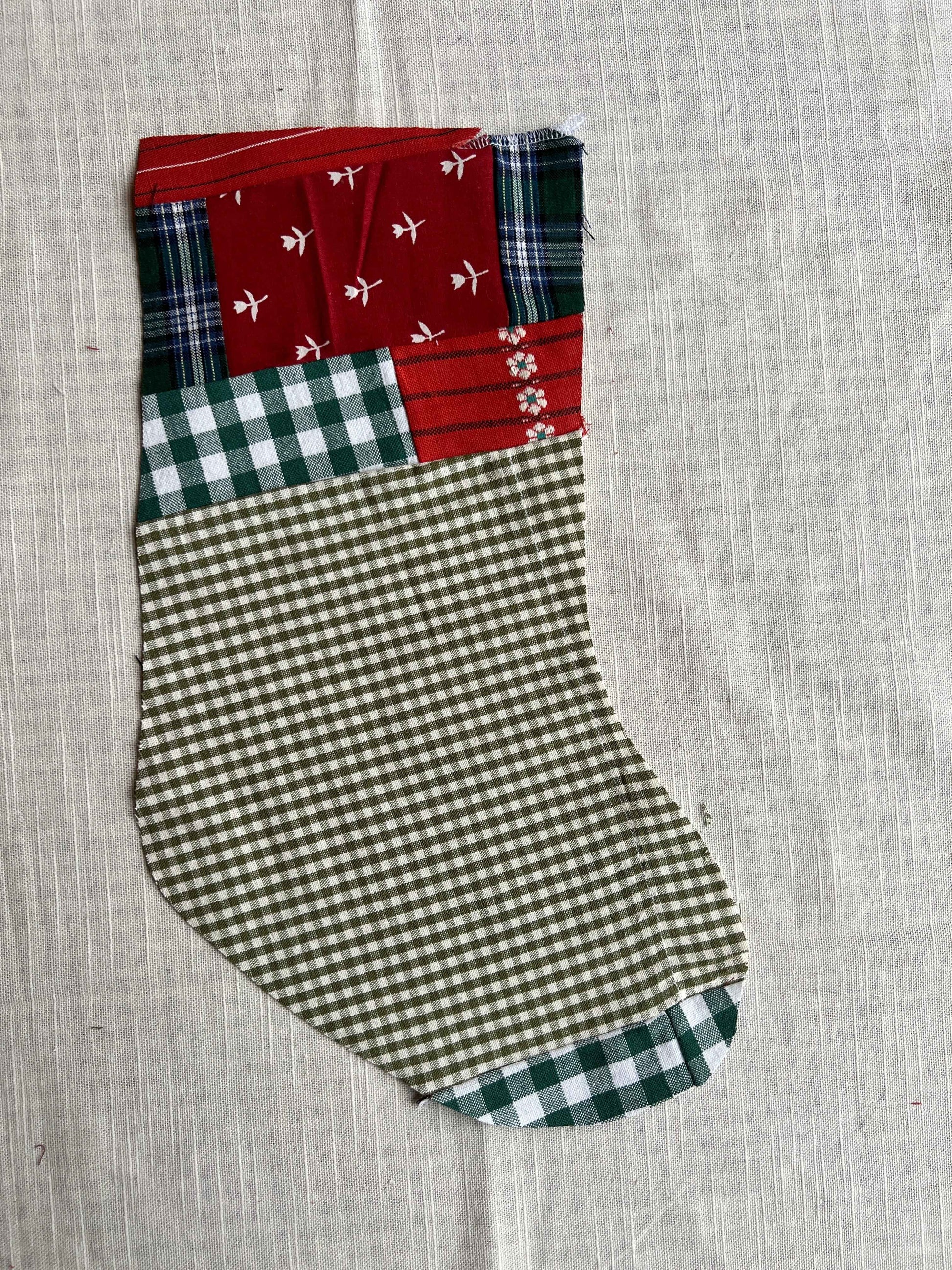 Made to order julesok i vintage tekstil - tilføj navn og motiv