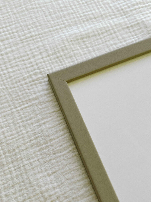 A3 wooden glass frame — warm grey