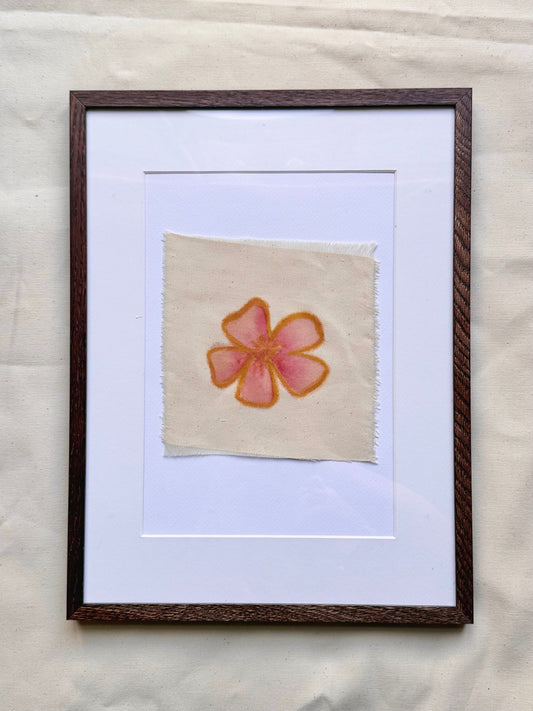 ANEMONE PÅ DENIM (lyserød/gul)