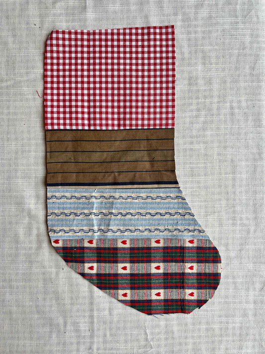 Made to order julesok i vintage tekstil - tilføj navn og motiv