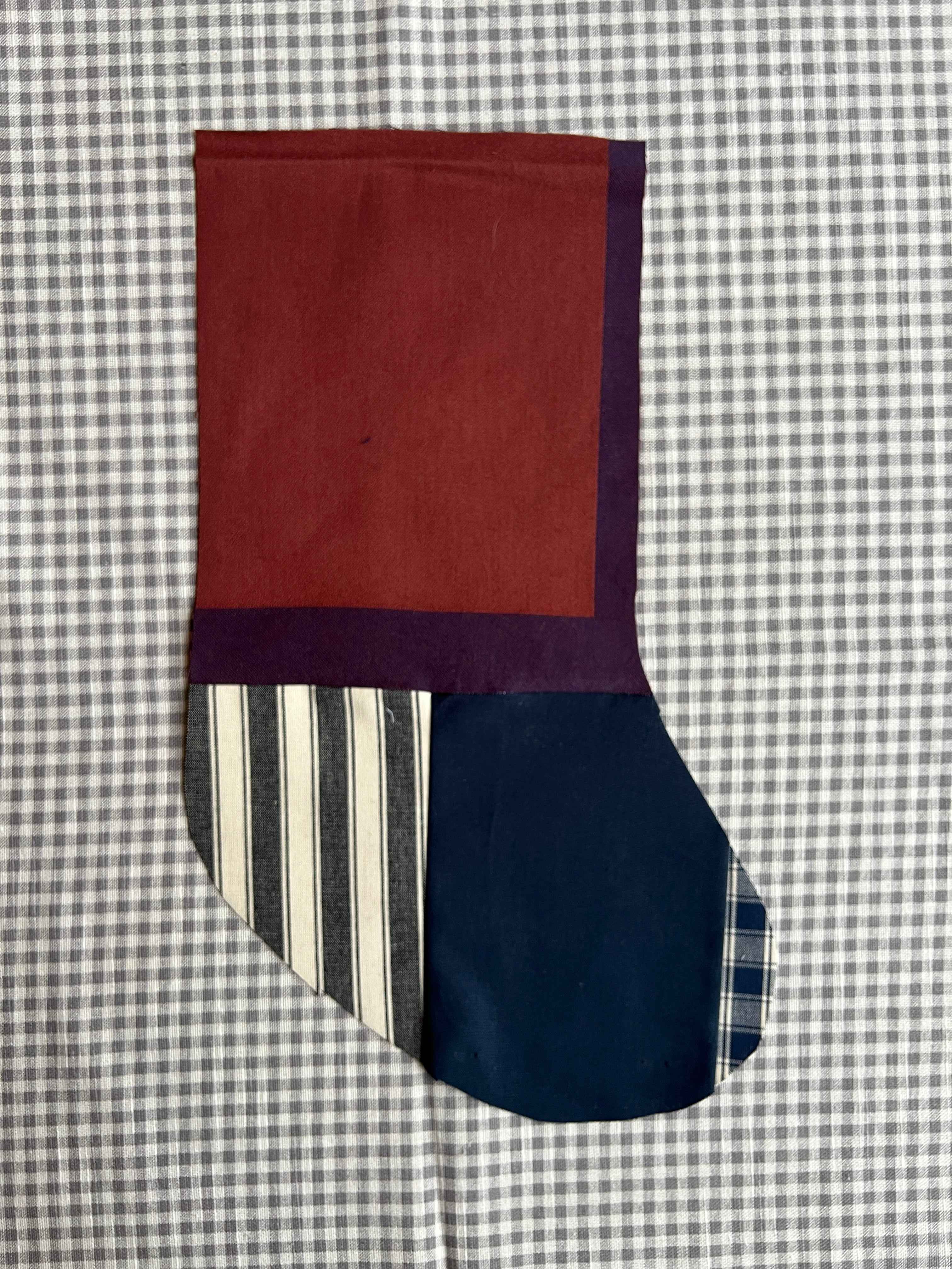 Made to order julesok i vintage tekstil - tilføj navn og motiv