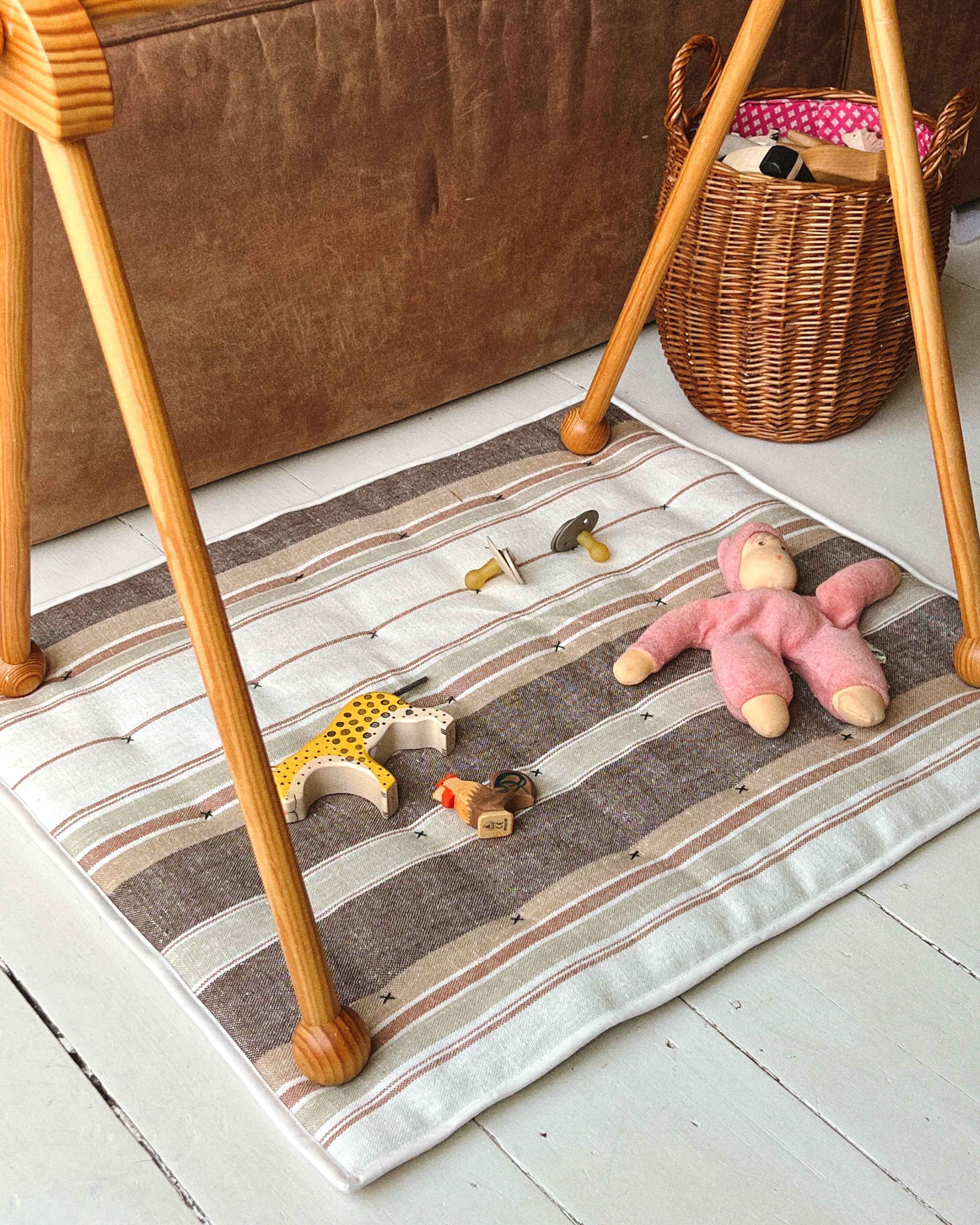 Håndquiltet babymadras med silketråd