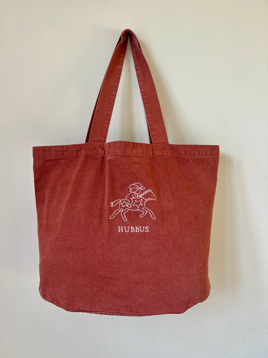 Embroidered HUBBUS Bag, Rust