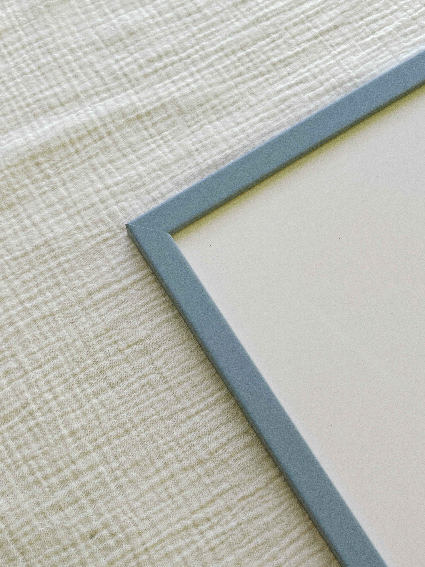 A3 wooden glass frame — light blue