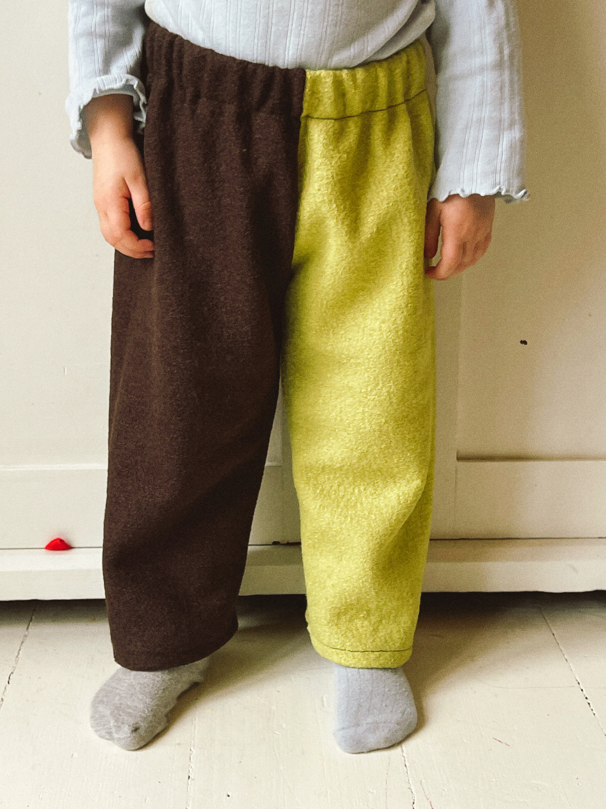 Boiled wool kids trousers