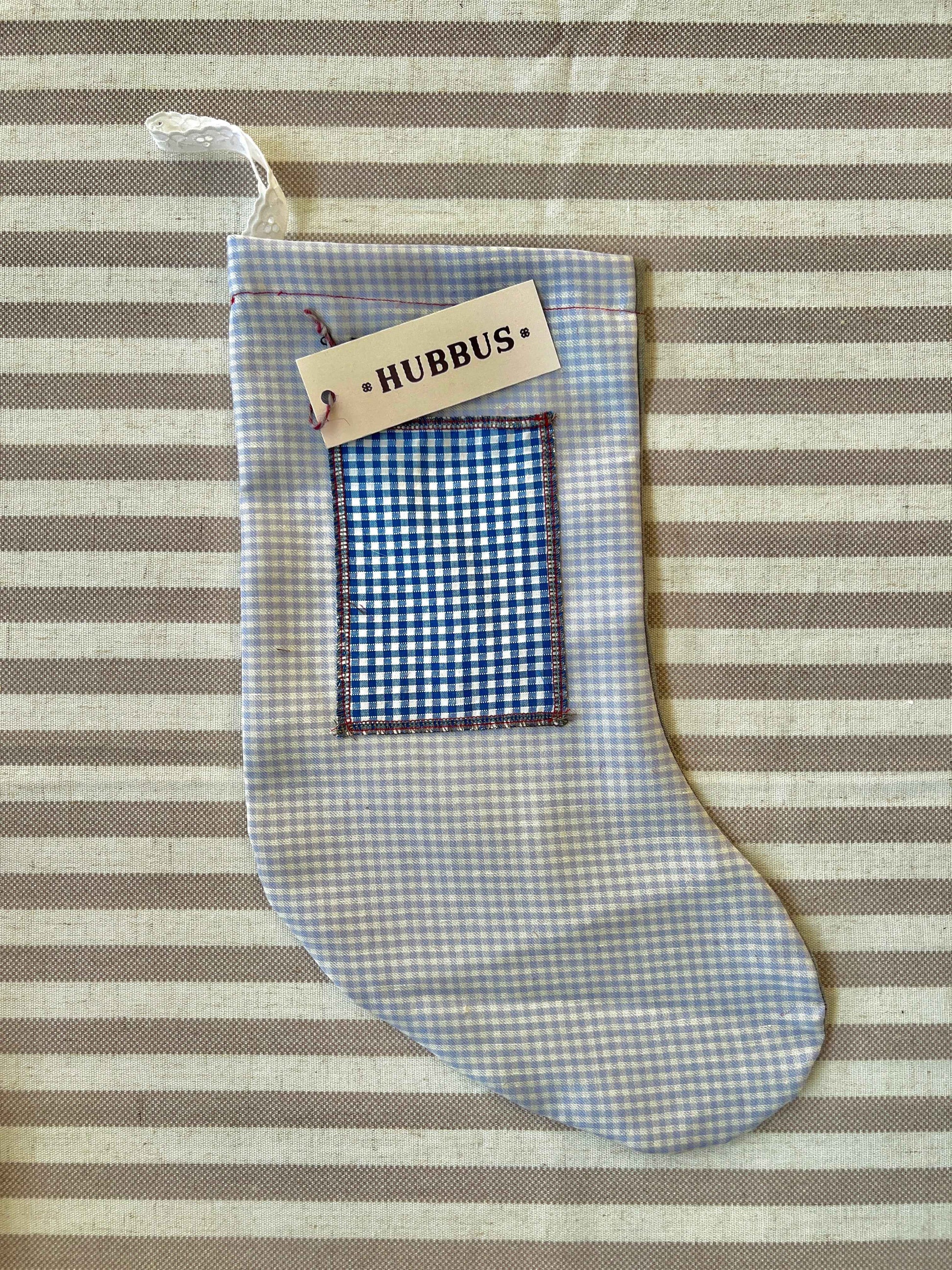 Made to order julesok i vintage tekstil - tilføj navn og motiv