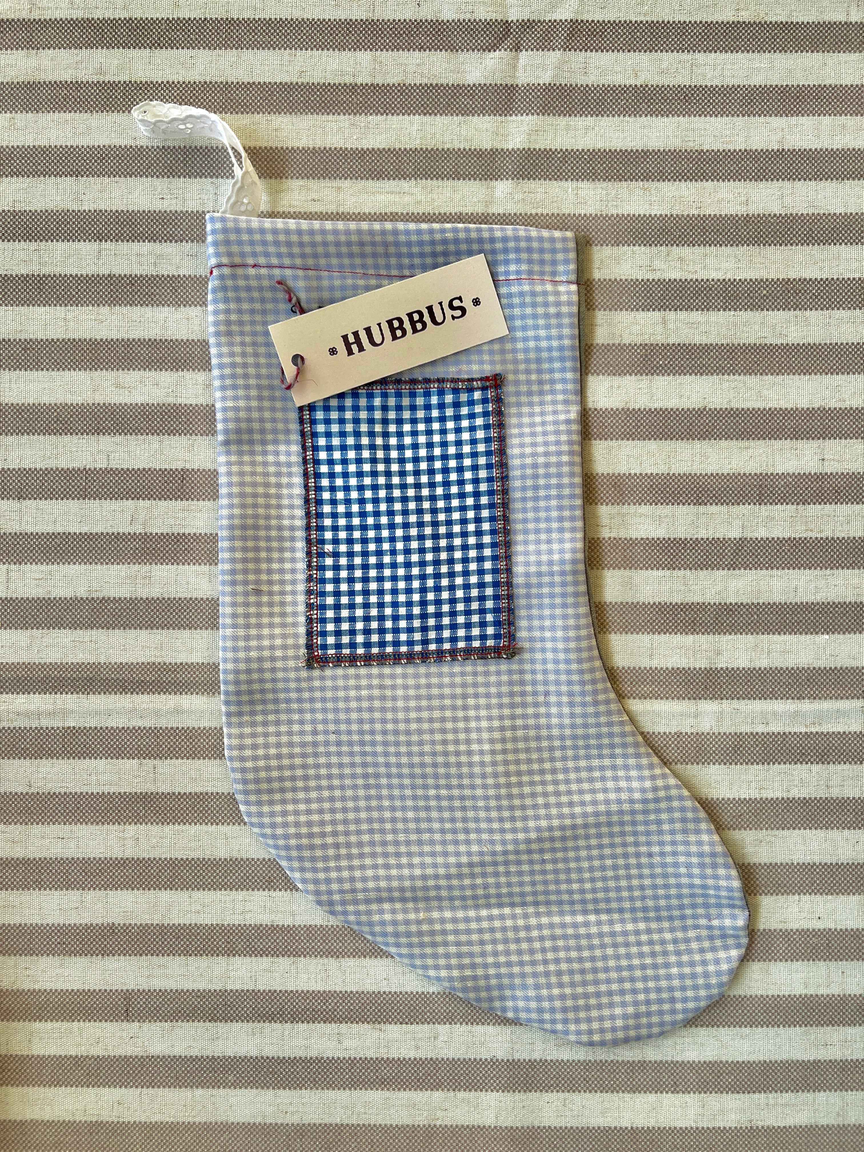 Made to order julesok i vintage tekstil - tilføj navn og motiv