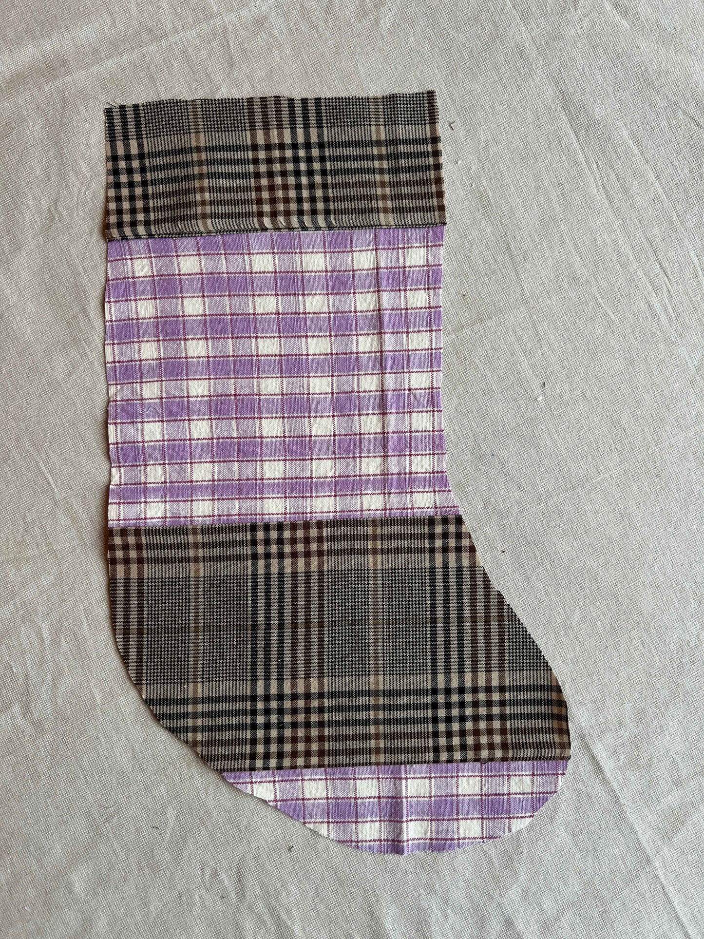 Made to order julesok i vintage tekstil - tilføj navn og motiv