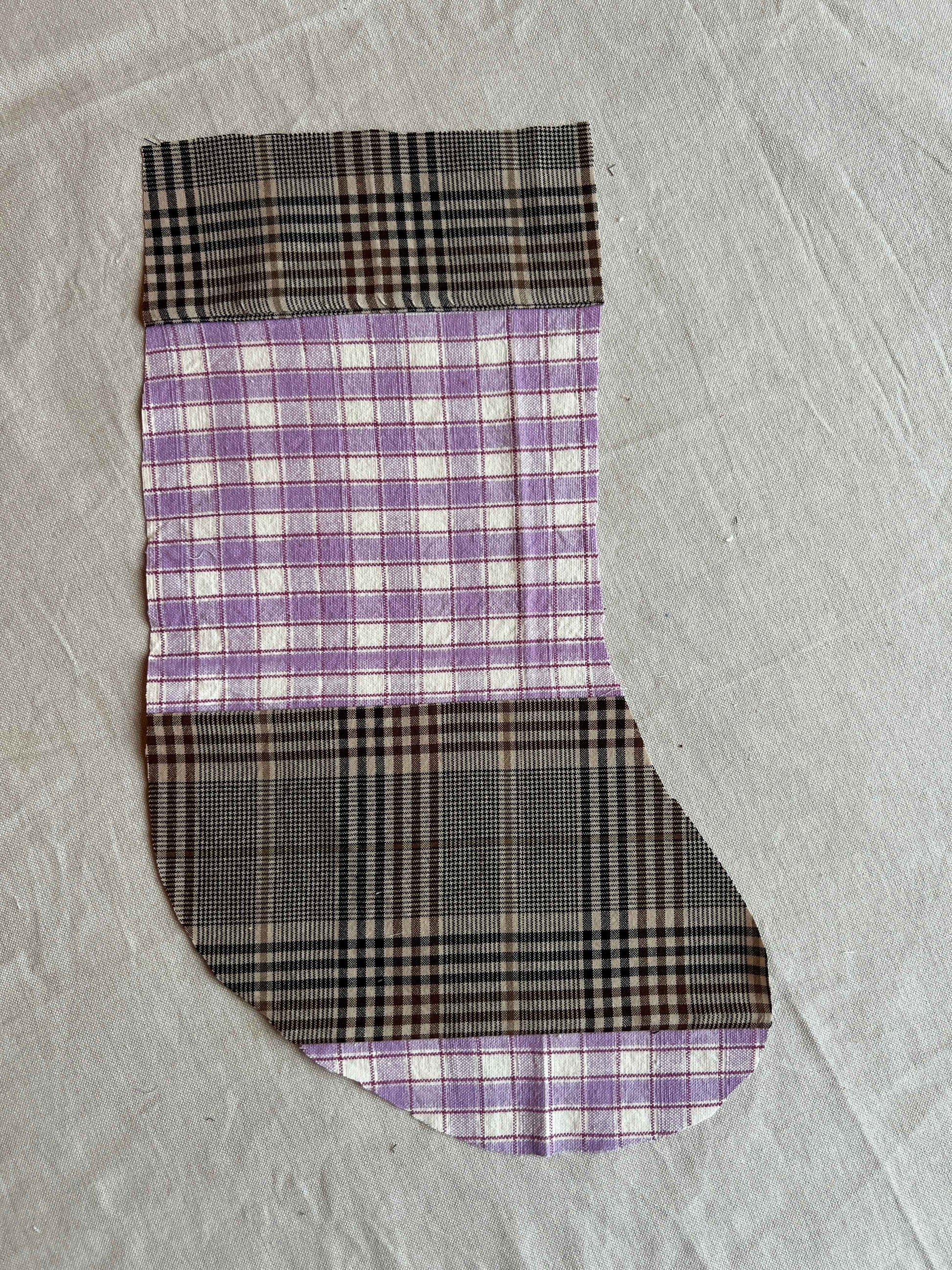 Made to order julesok i vintage tekstil - tilføj navn og motiv