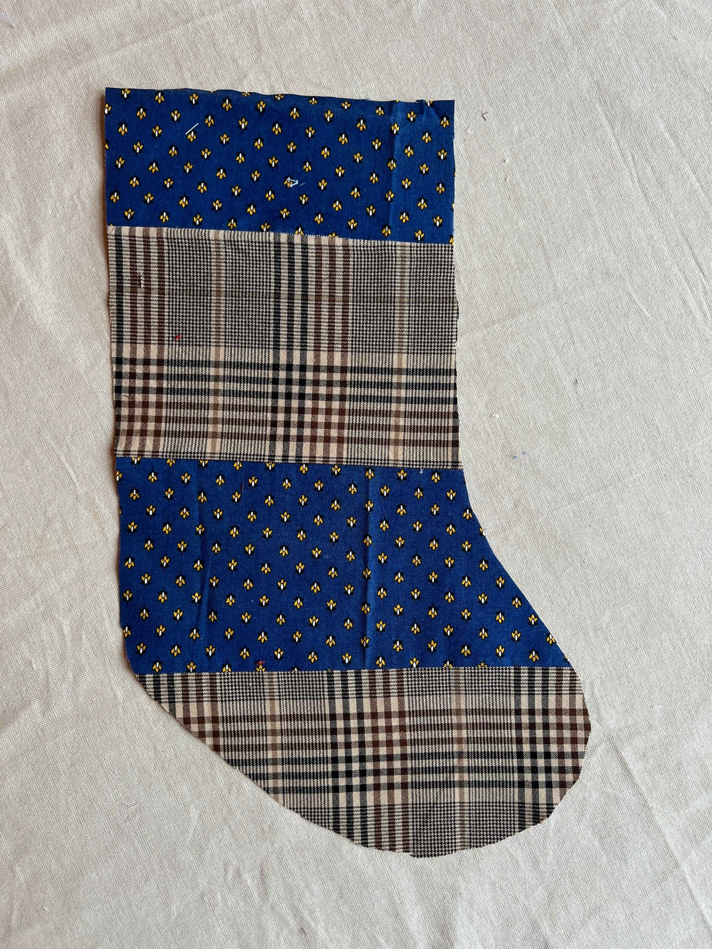 Made to order julesok i vintage tekstil - tilføj navn og motiv