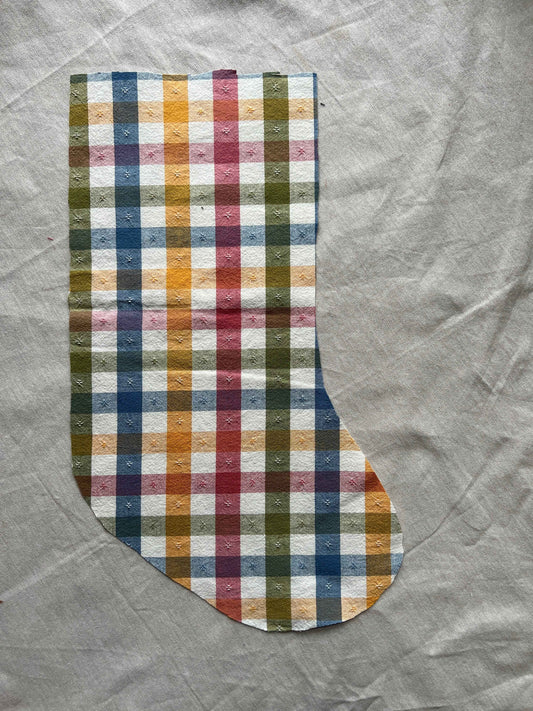 Made to order julesok i vintage tekstil - tilføj navn og motiv