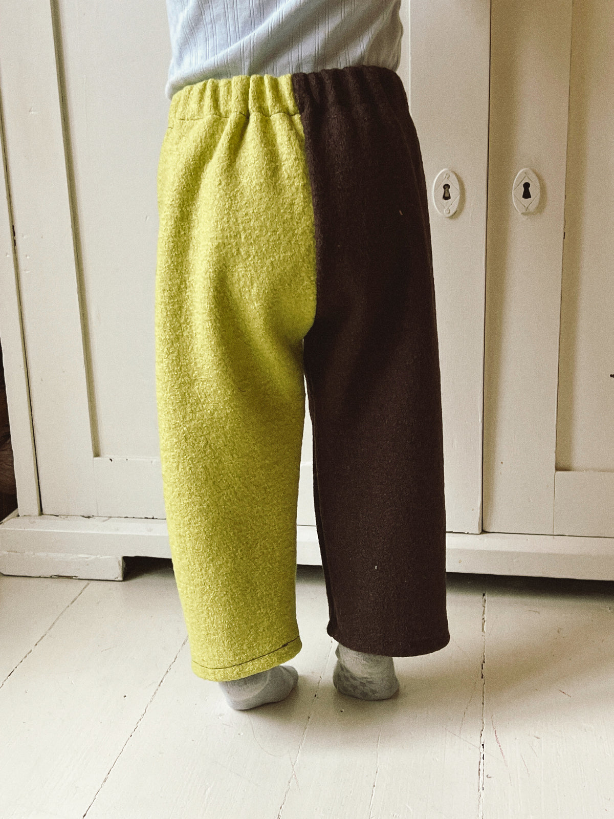 Boiled wool kids trousers