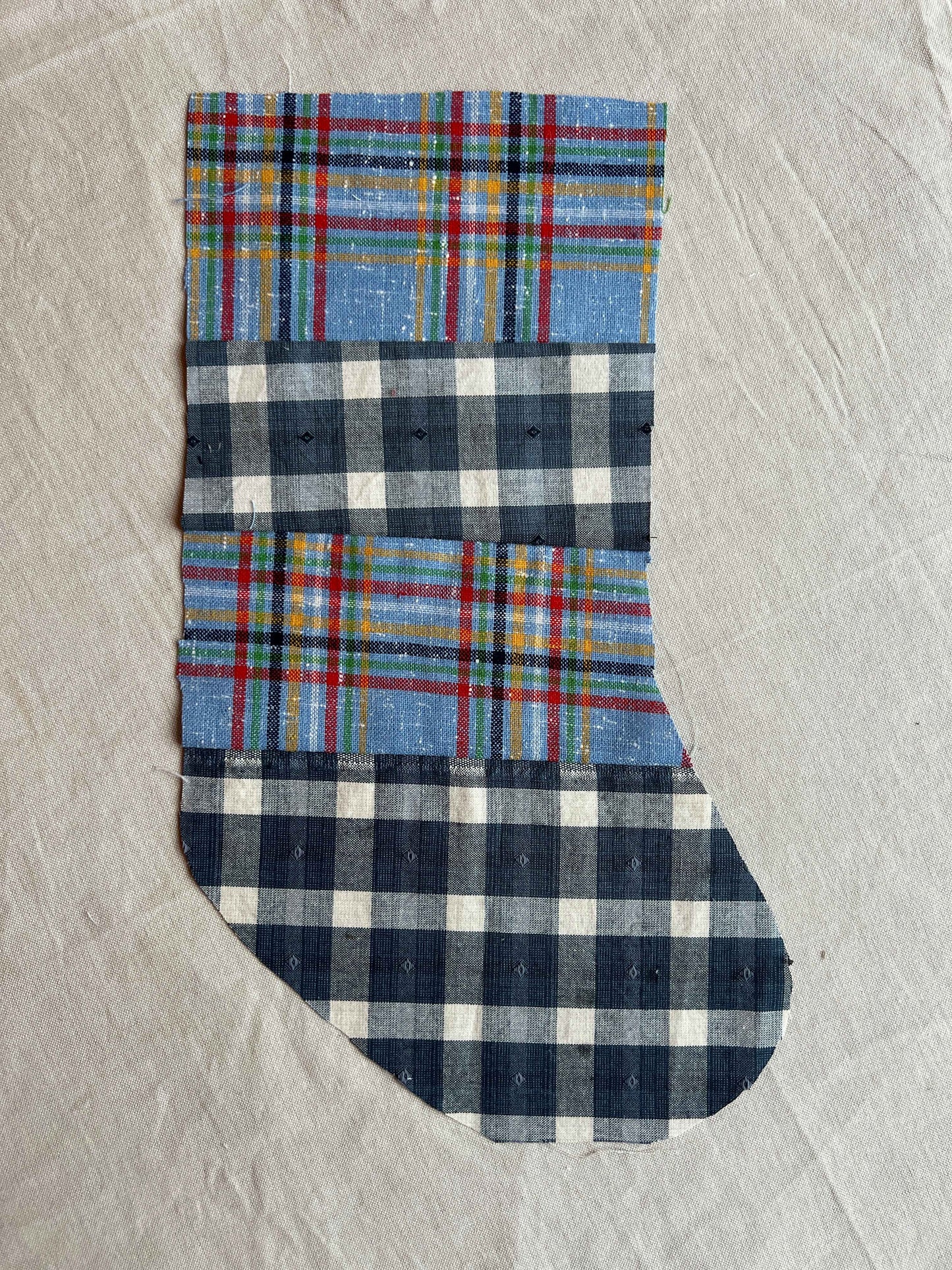 Made to order julesok i vintage tekstil - tilføj navn og motiv