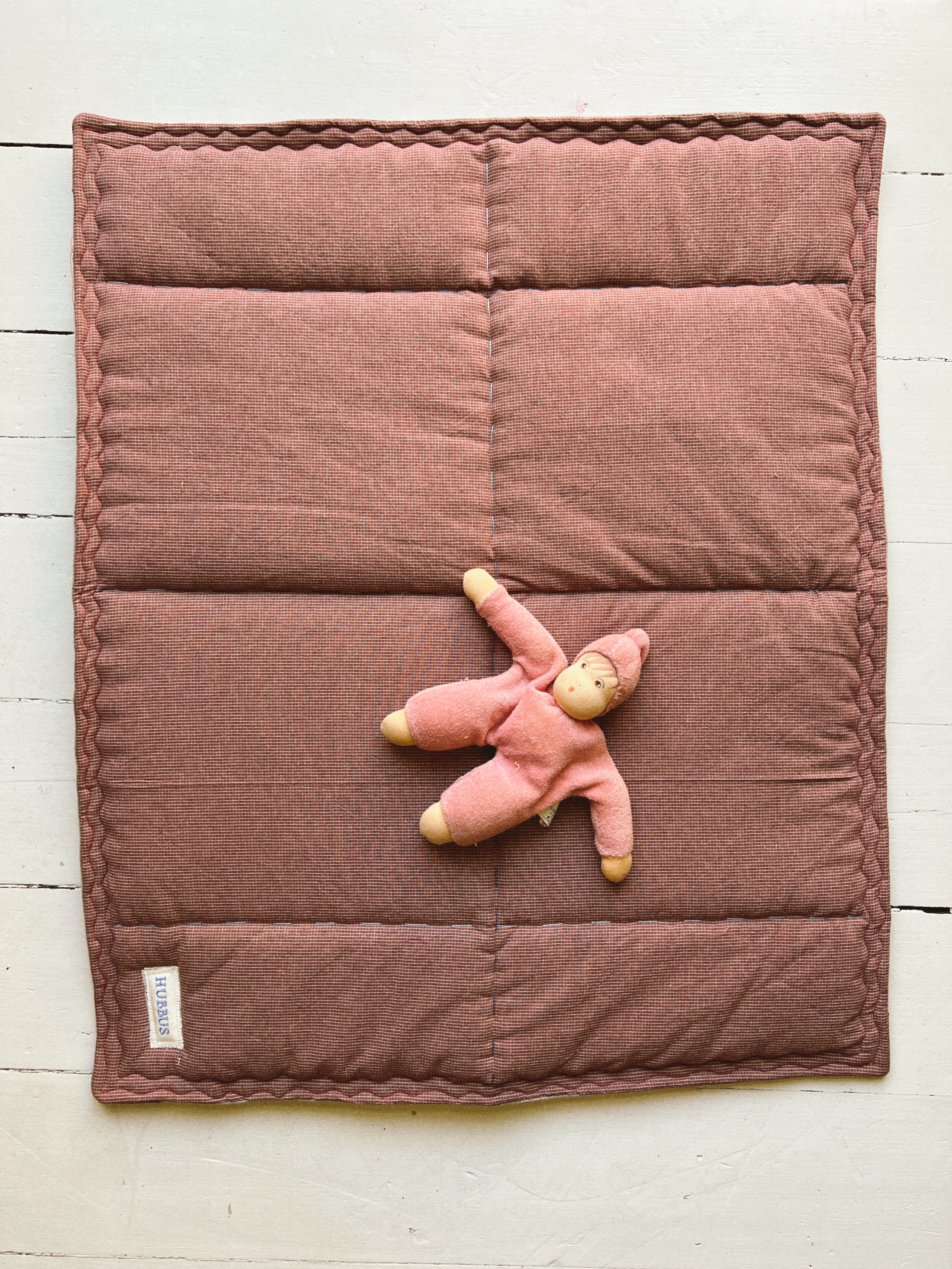 Hand-quilted baby mat - 80x65cm