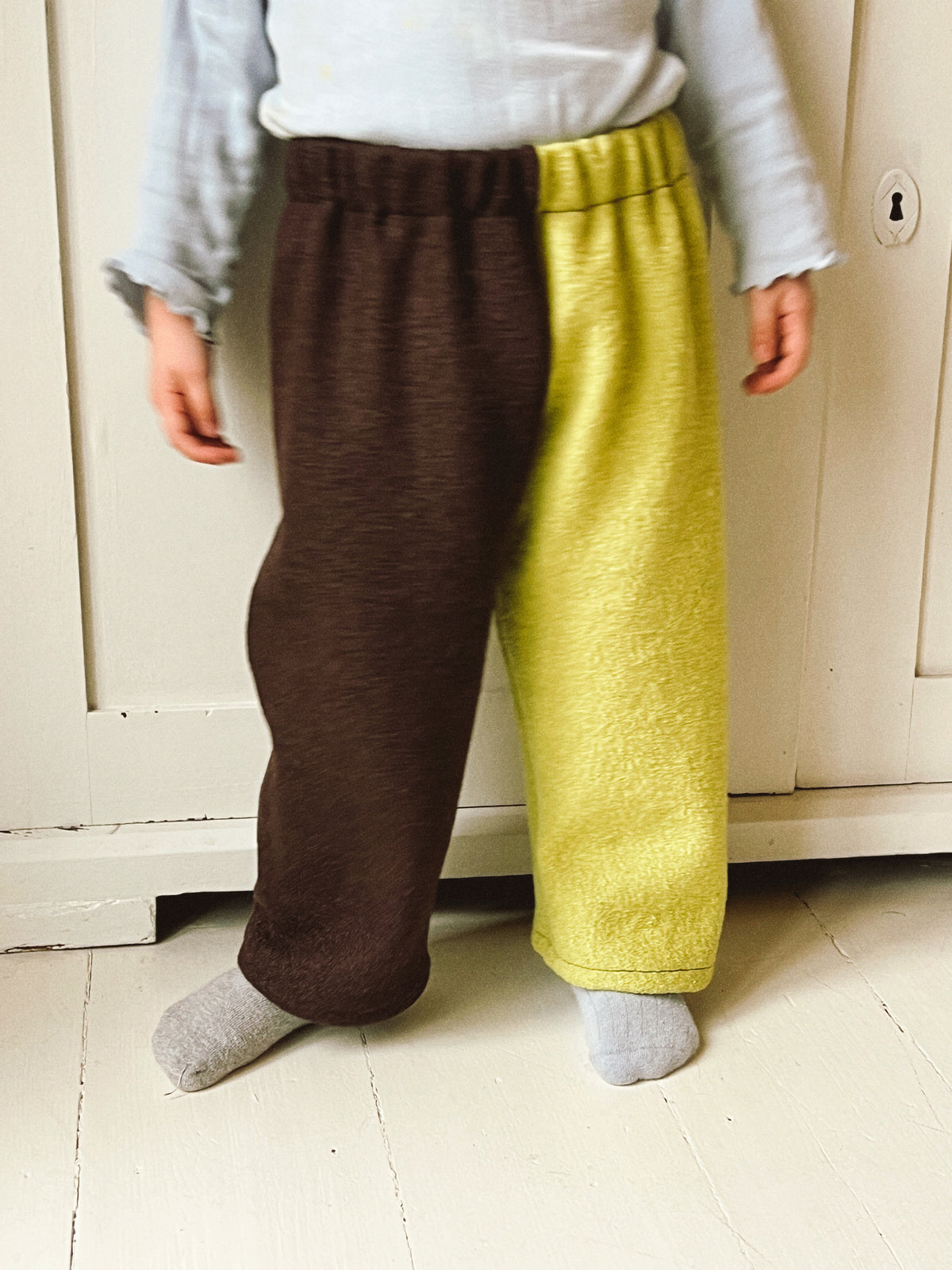 Boiled wool kids trousers