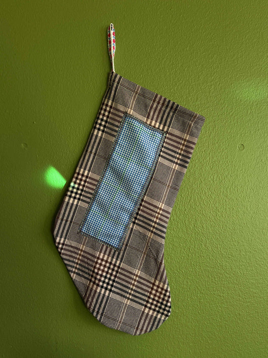 Made to order julesok i vintage tekstil - tilføj navn og motiv