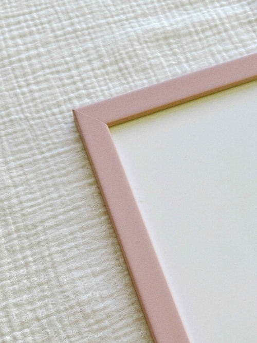 A3 wooden glass frame — old rose