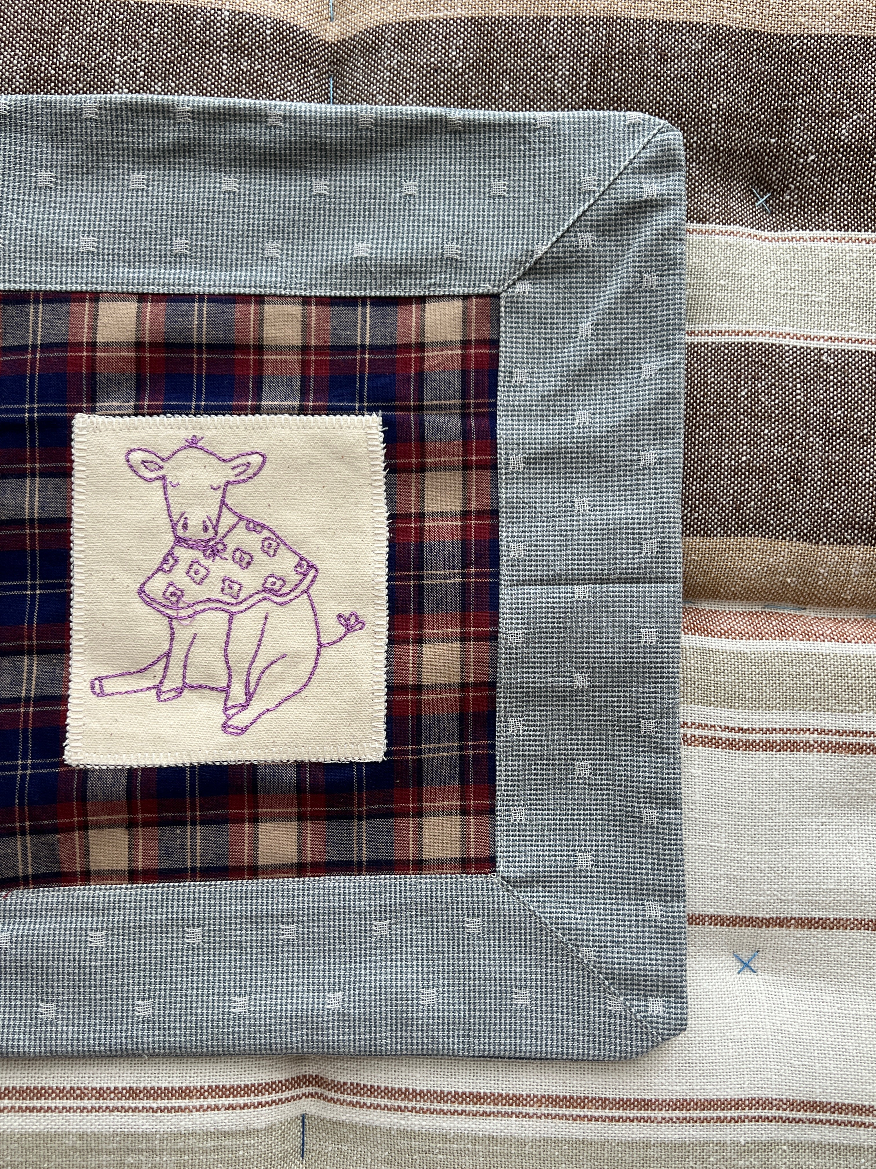 Embroidered pillow cushion #7