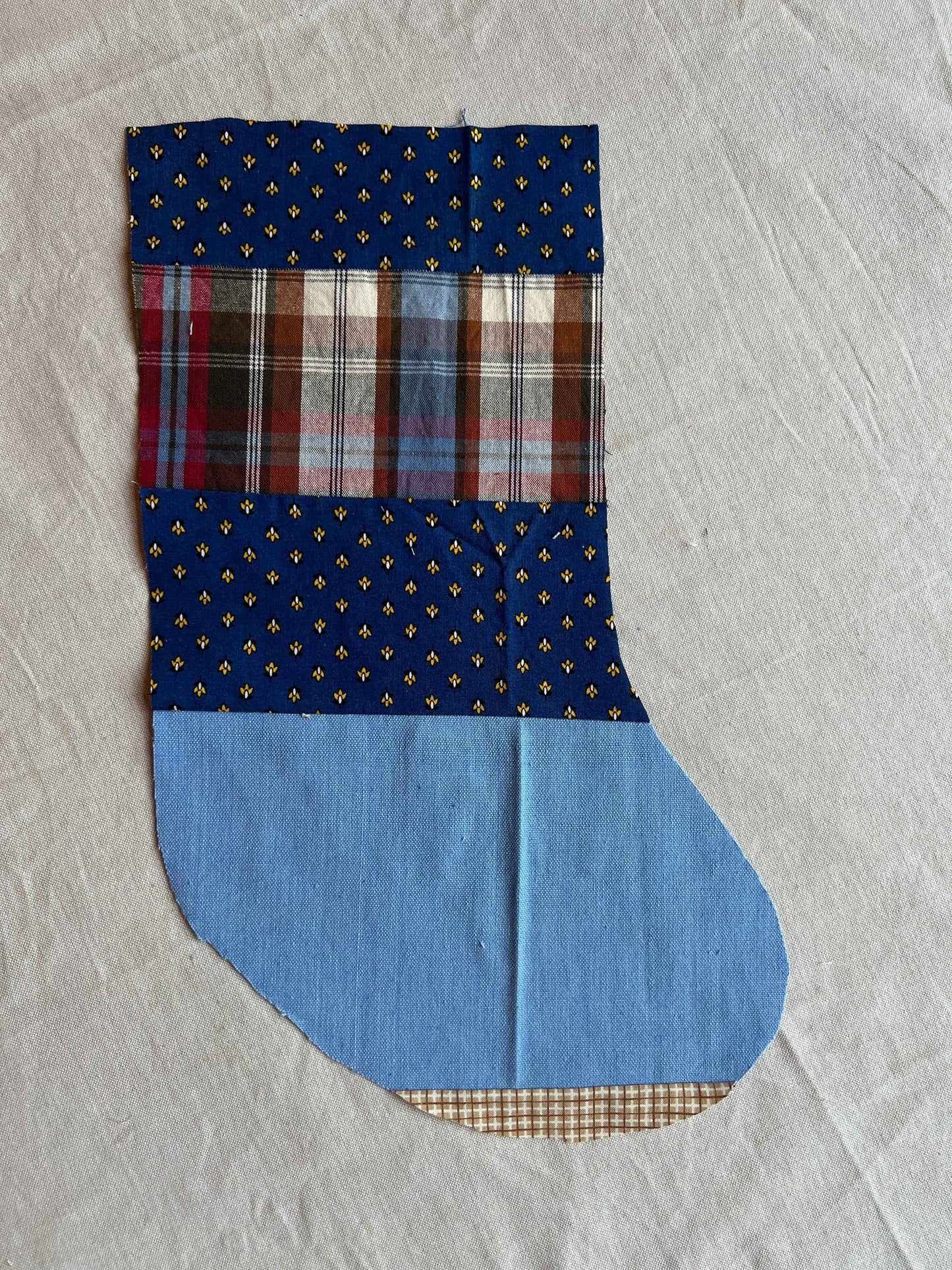 Made to order julesok i vintage tekstil - tilføj navn og motiv