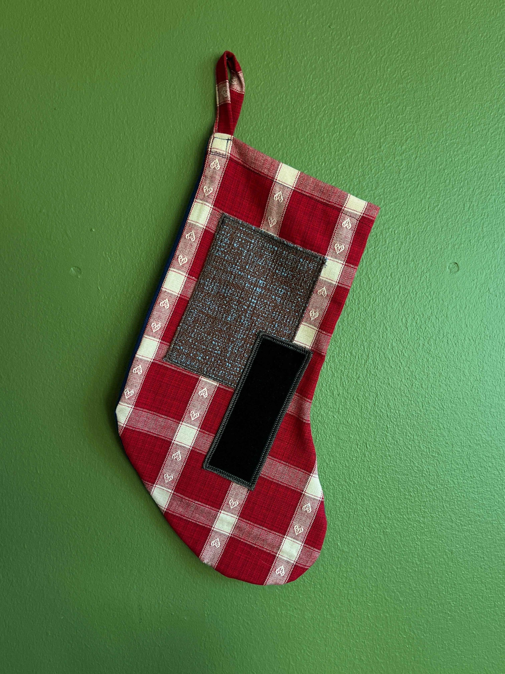 Made to order julesok i vintage tekstil - tilføj navn og motiv