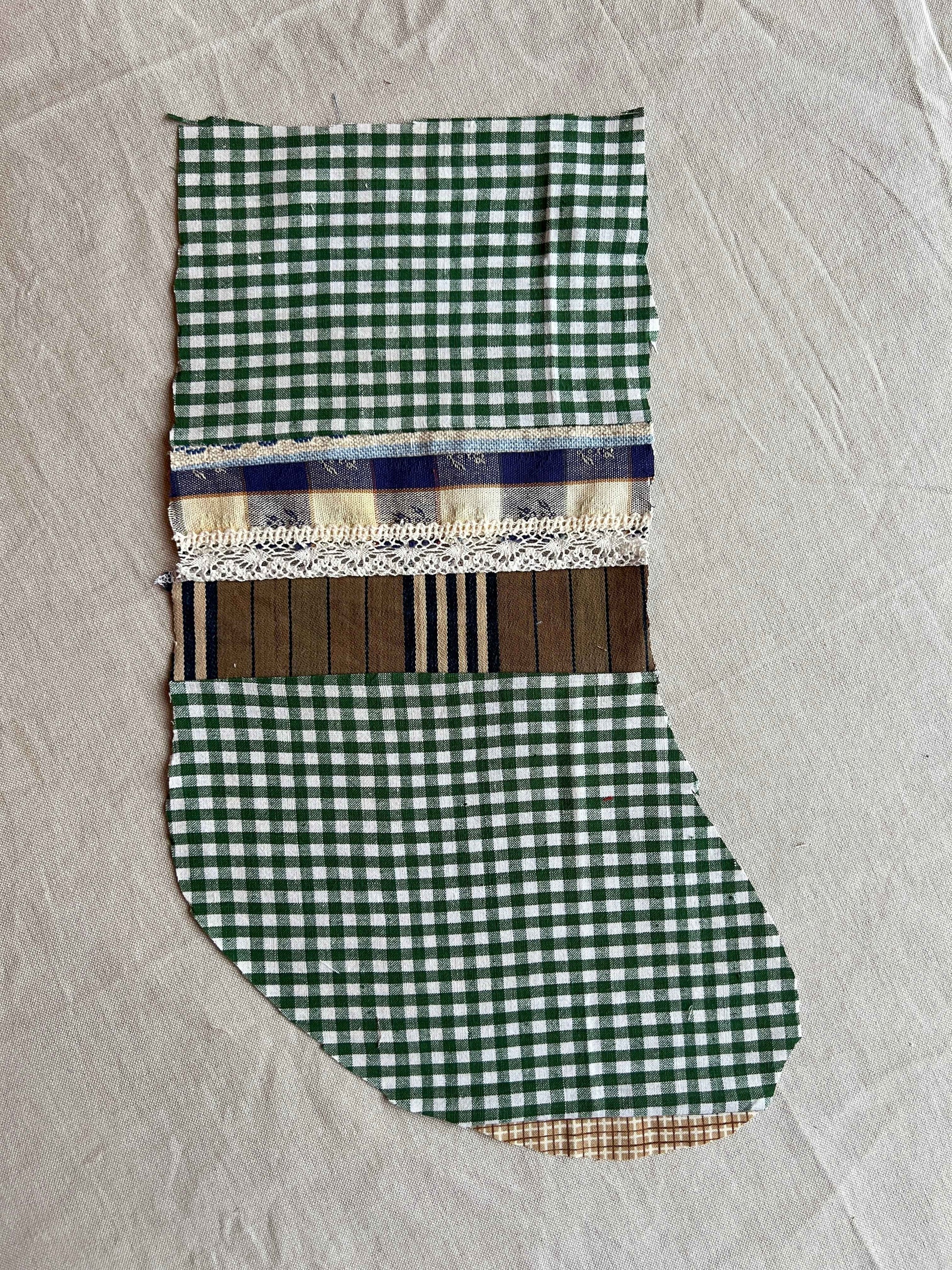 Made to order julesok i vintage tekstil - tilføj navn og motiv