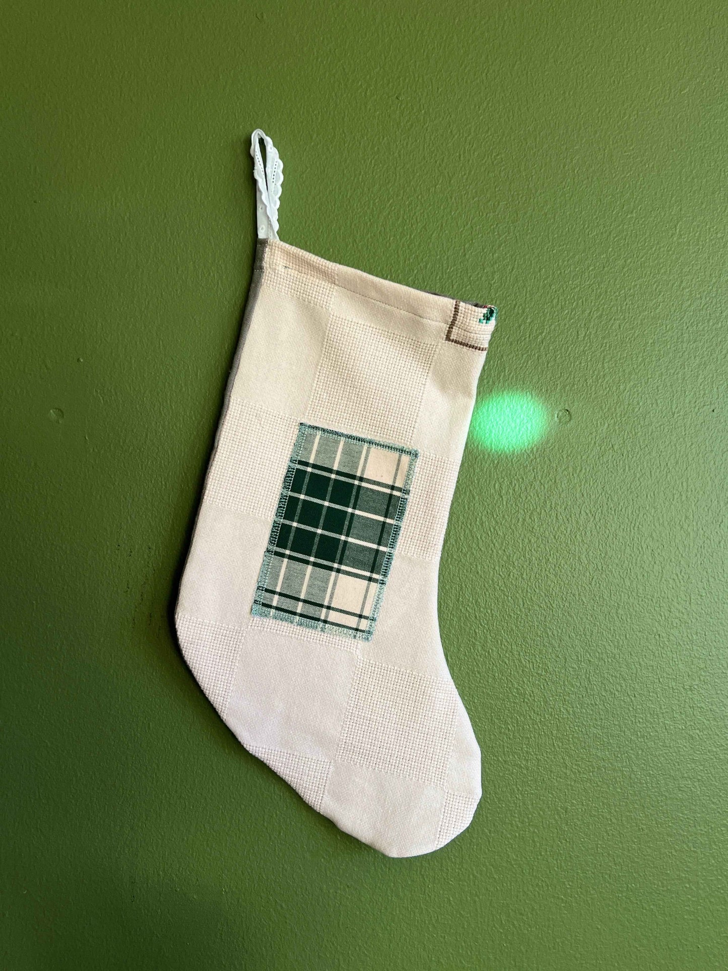 Made to order julesok i vintage tekstil - tilføj navn og motiv