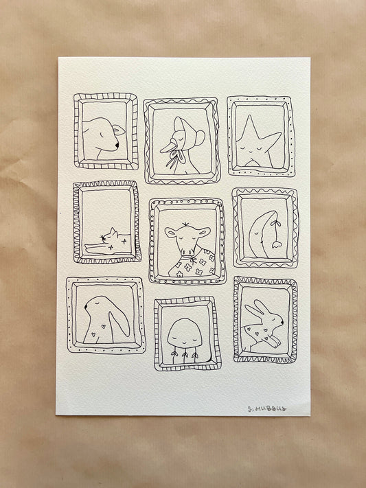 Original drawing on cotton paper