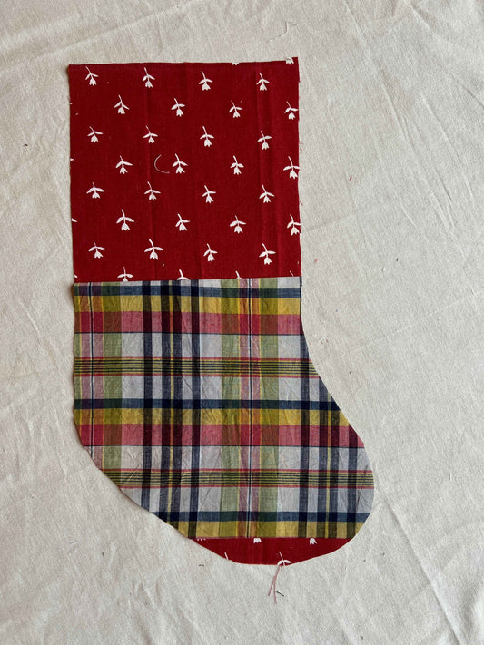 Made to order julesok i vintage tekstil - tilføj navn og motiv