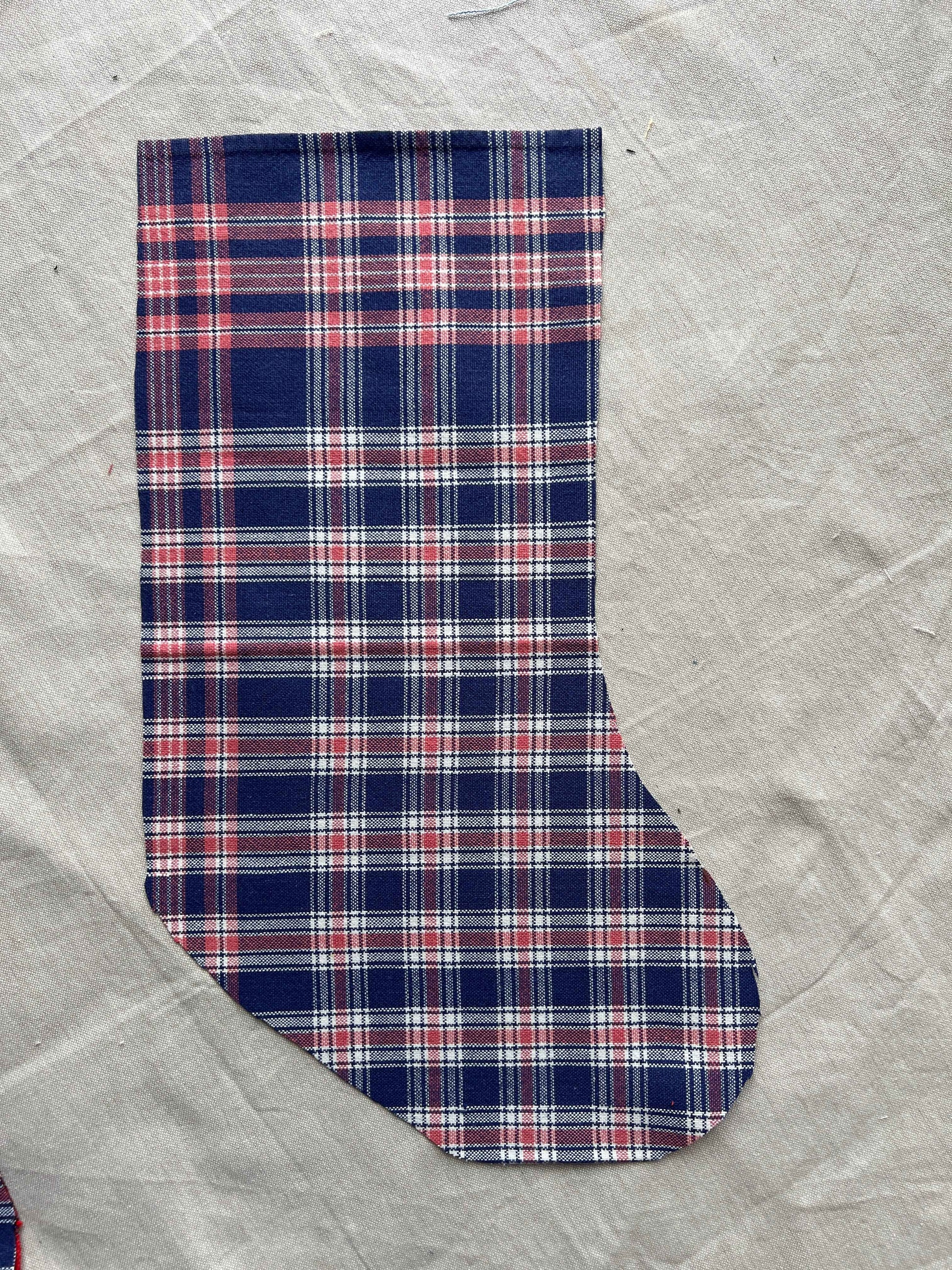 Made to order julesok i vintage tekstil - tilføj navn og motiv