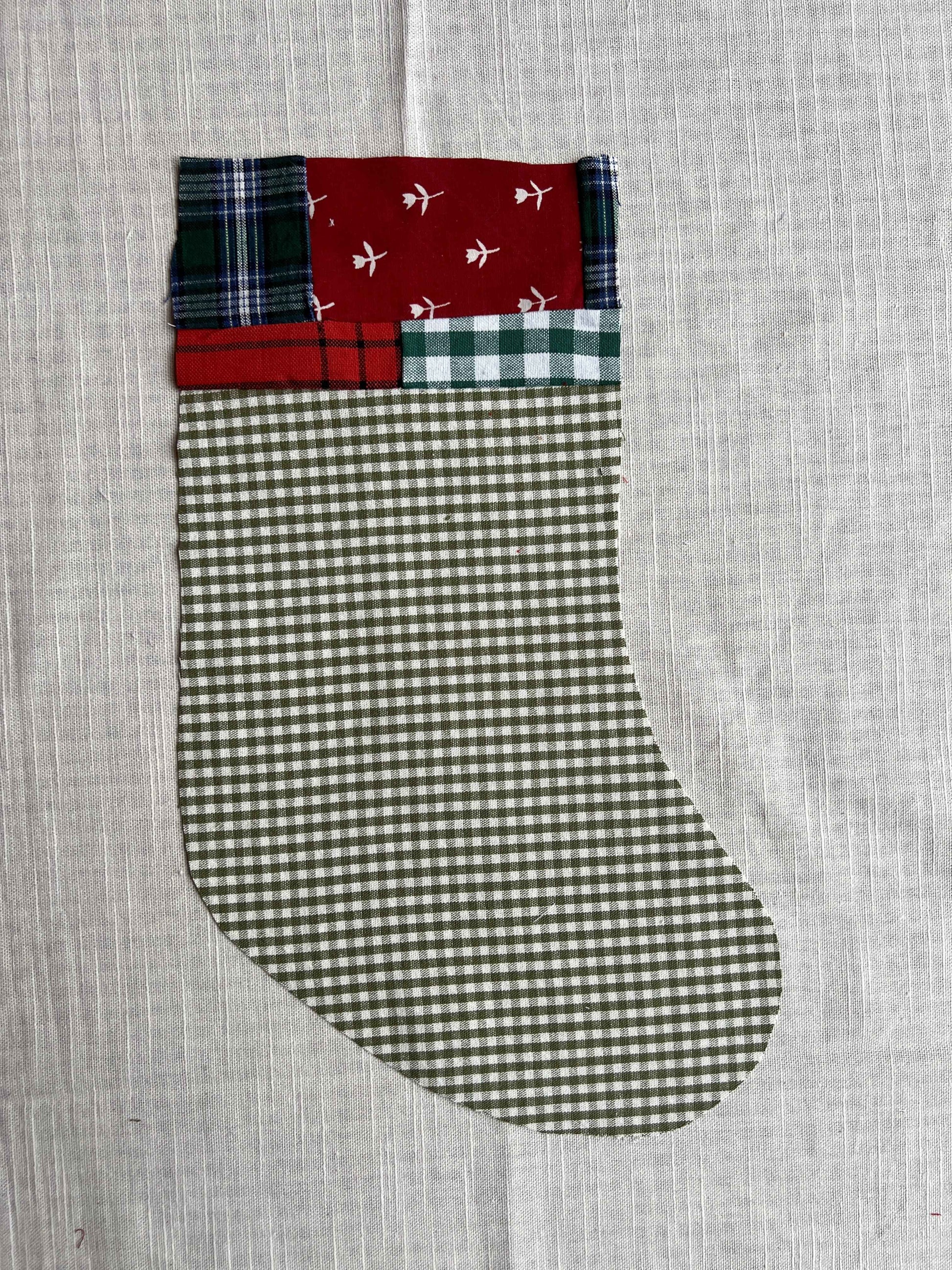 Made to order julesok i vintage tekstil - tilføj navn og motiv