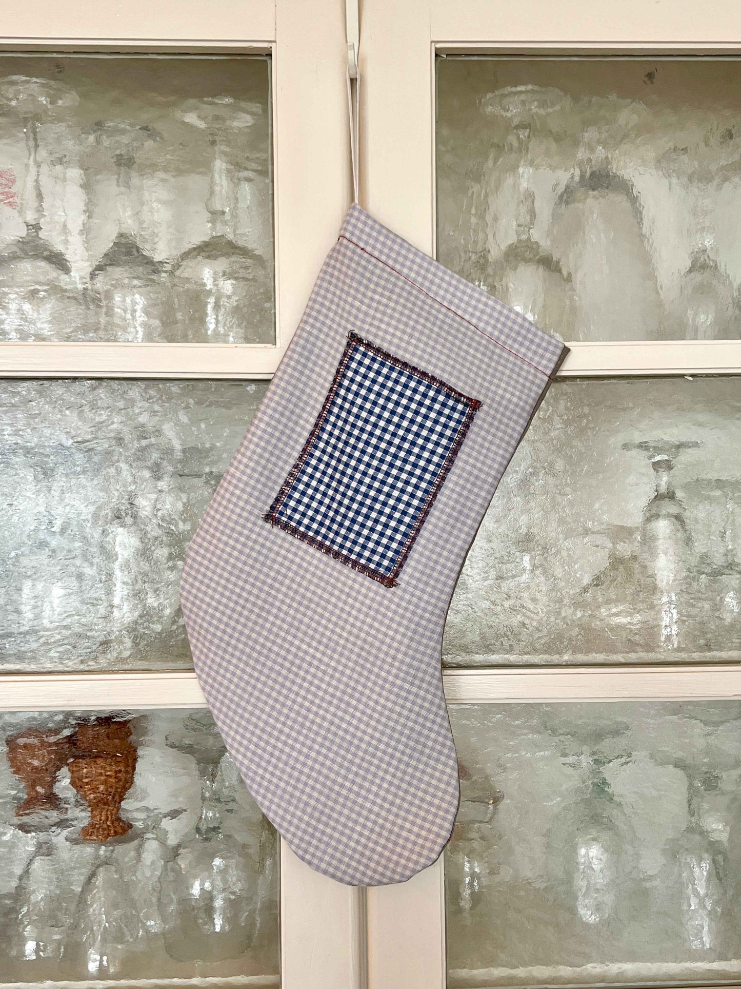 Made to order julesok i vintage tekstil - tilføj navn og motiv