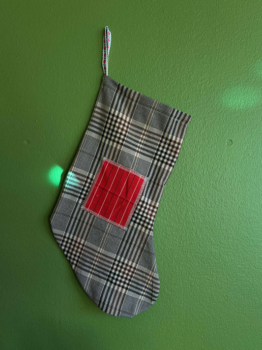 Made to order julesok i vintage tekstil - tilføj navn og motiv