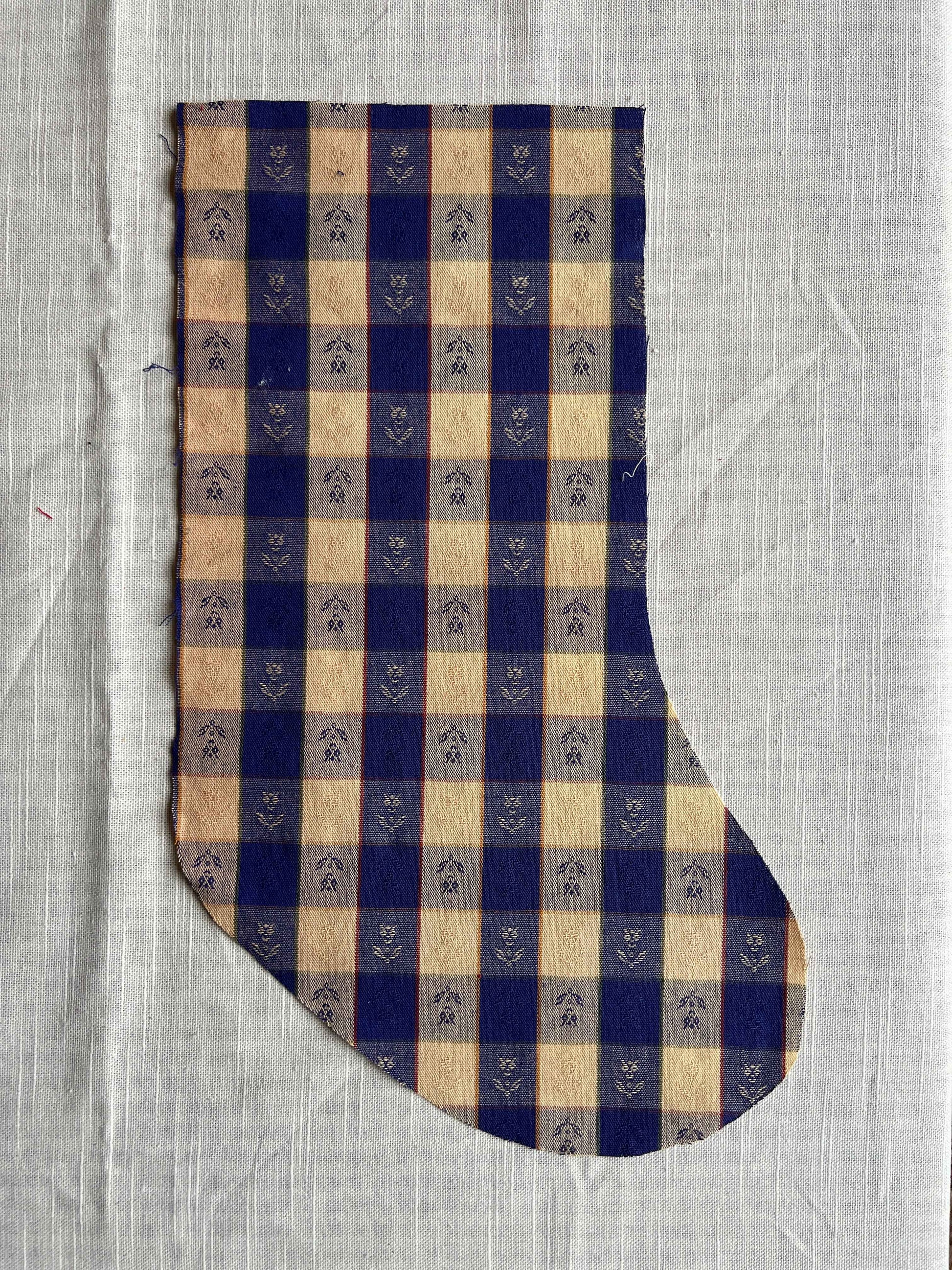 Made to order julesok i vintage tekstil - tilføj navn og motiv