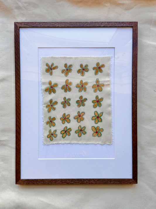 DAISY PÅ DENIM (gul/grøn)