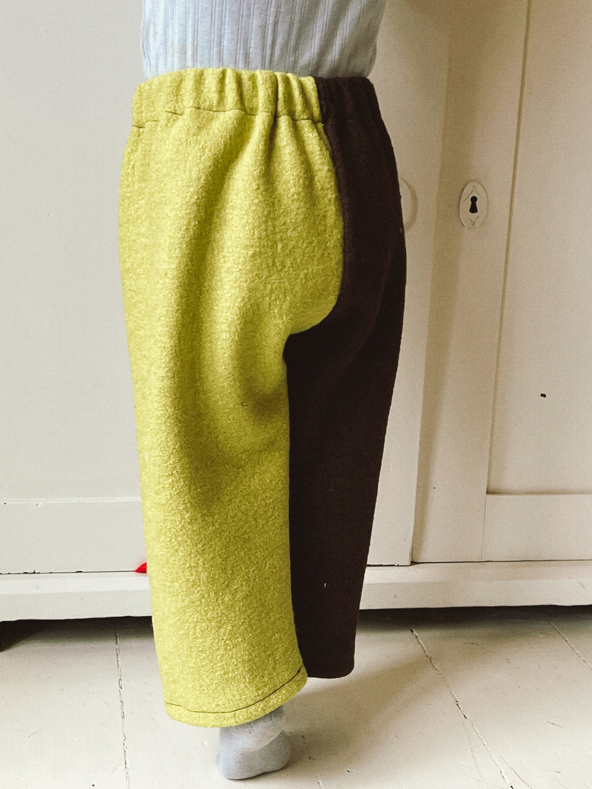 Boiled wool kids trousers