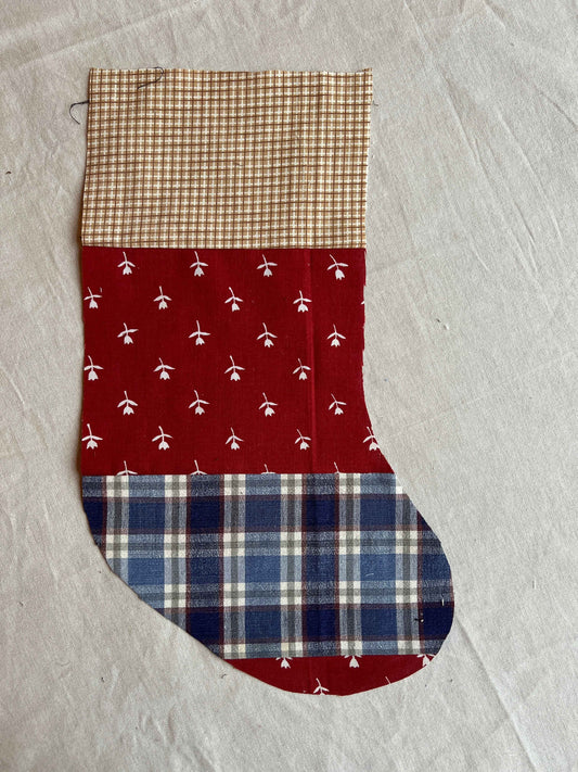 Made to order julesok i vintage tekstil - tilføj navn og motiv