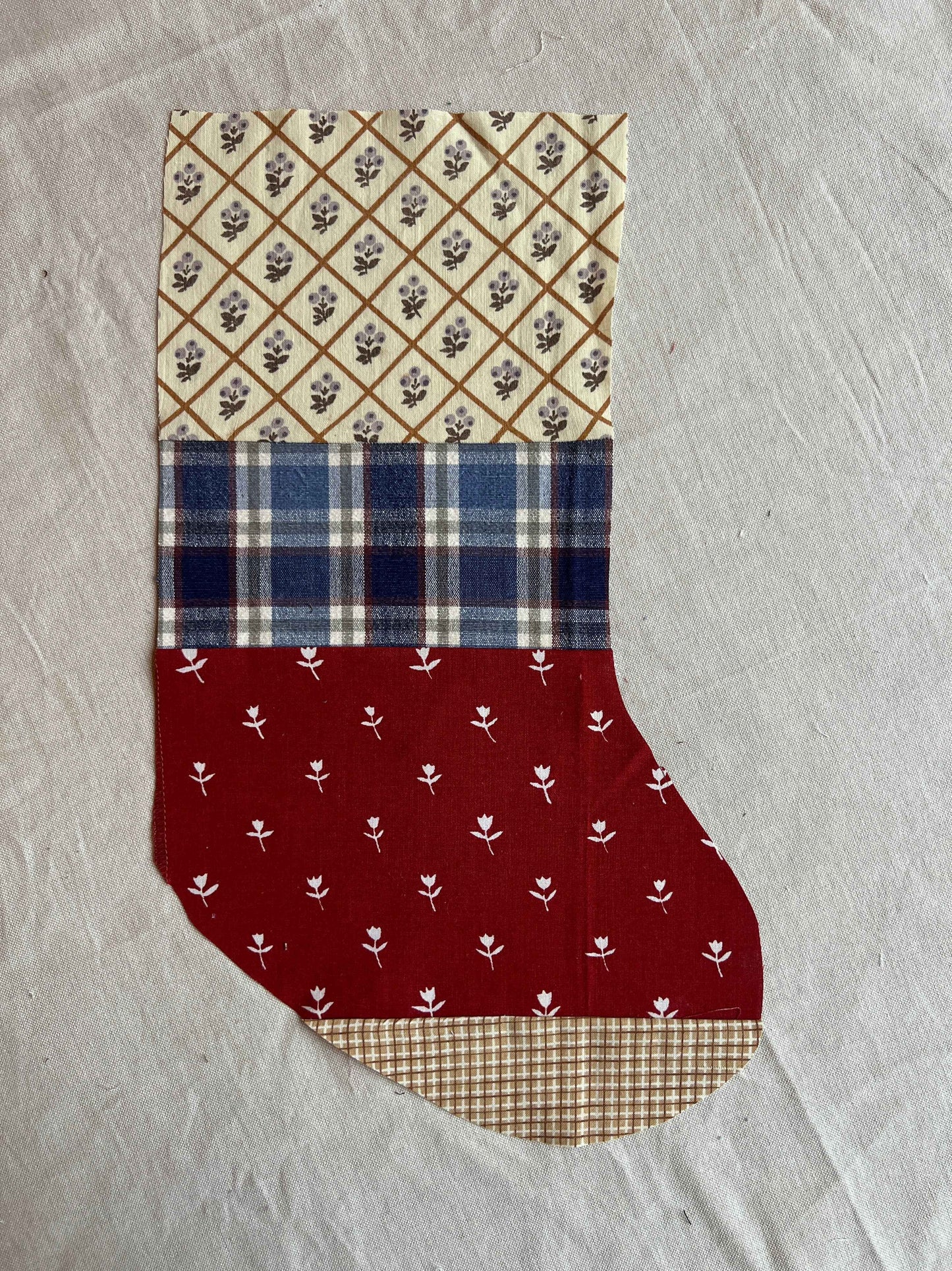 Made to order julesok i vintage tekstil - tilføj navn og motiv