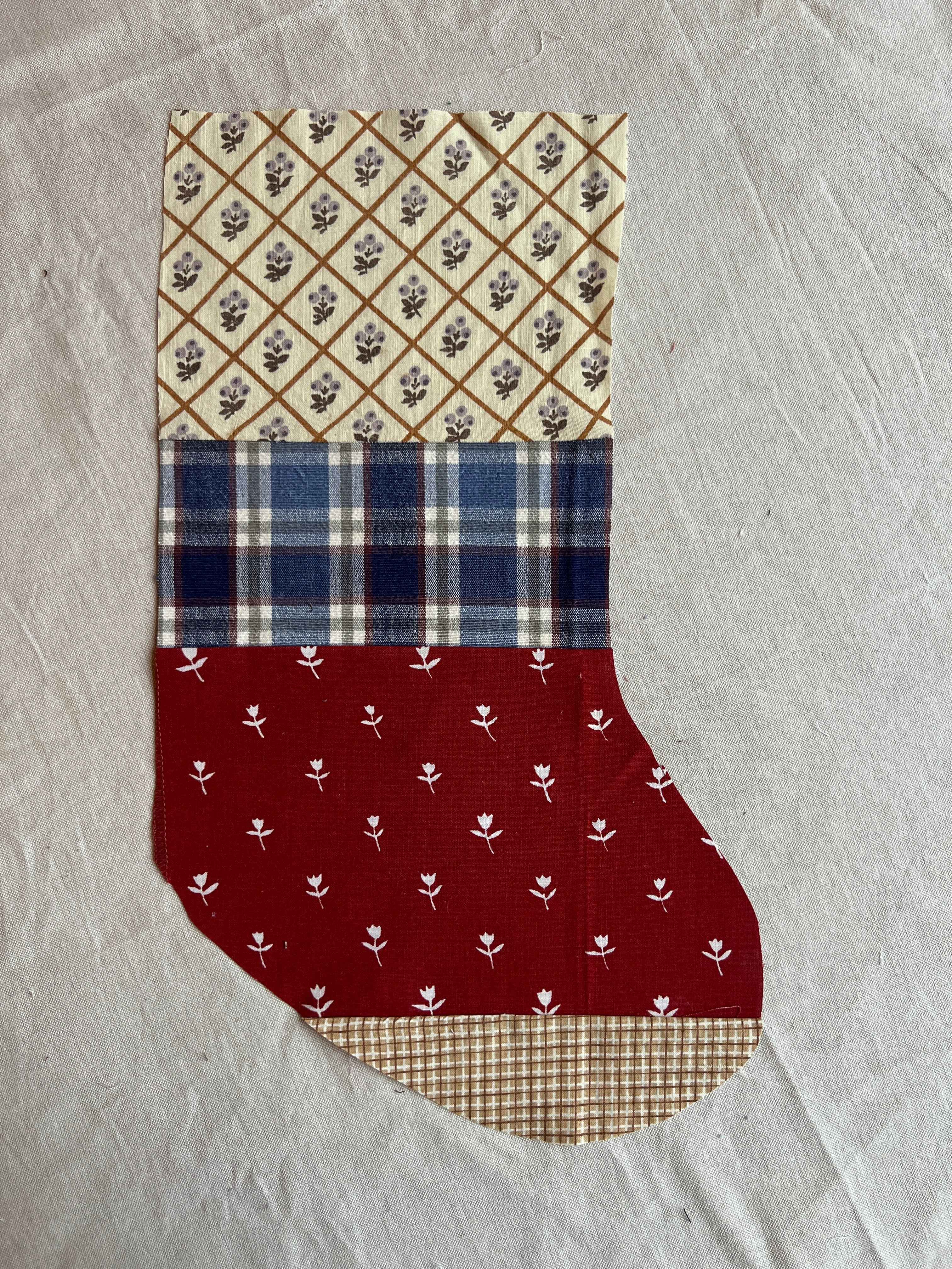 Made to order julesok i vintage tekstil - tilføj navn og motiv