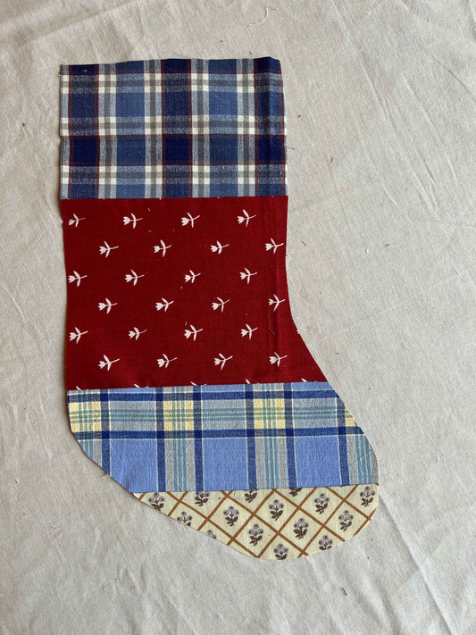 Made to order julesok i vintage tekstil - tilføj navn og motiv