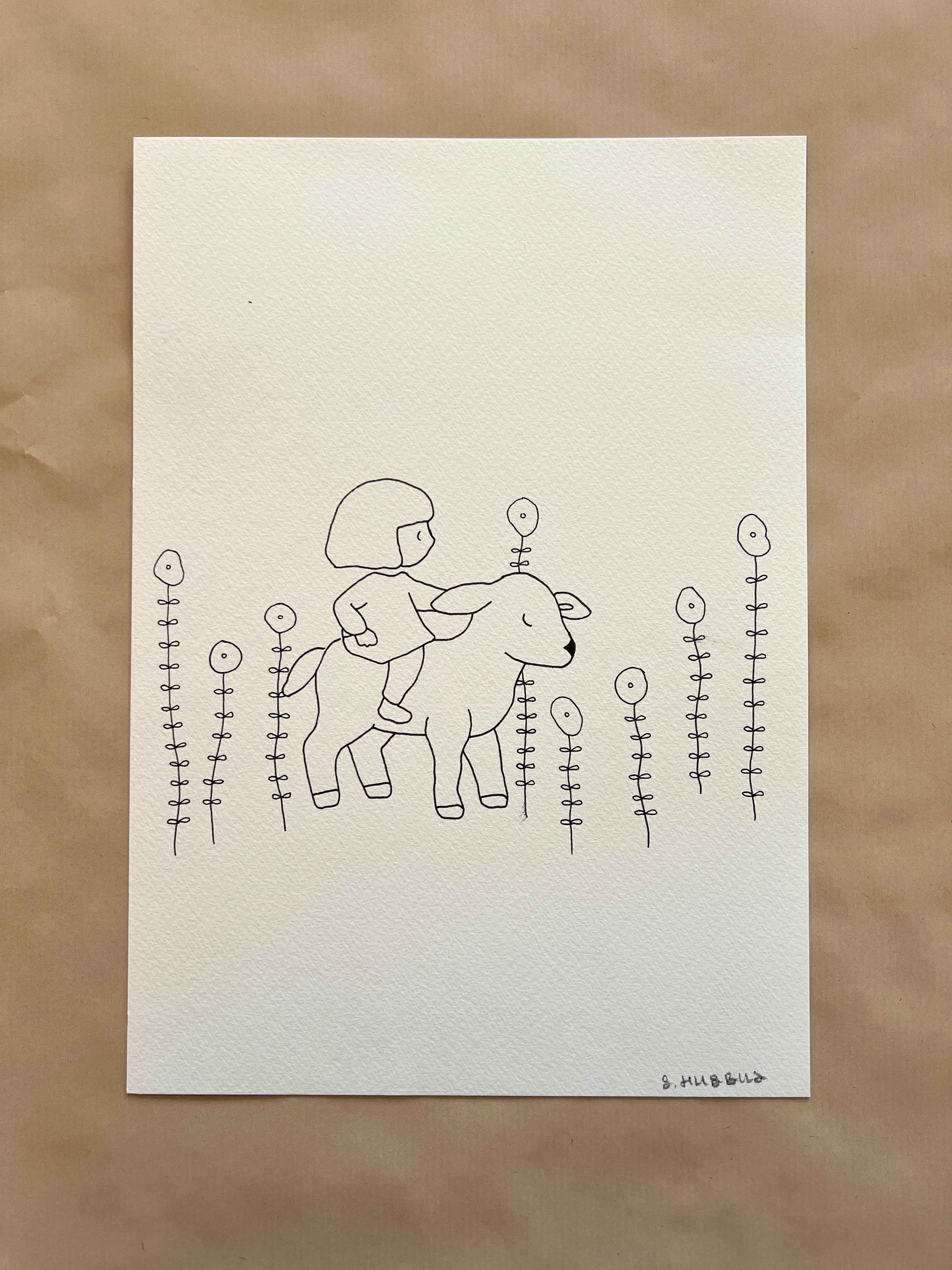 Original drawing on cotton paper