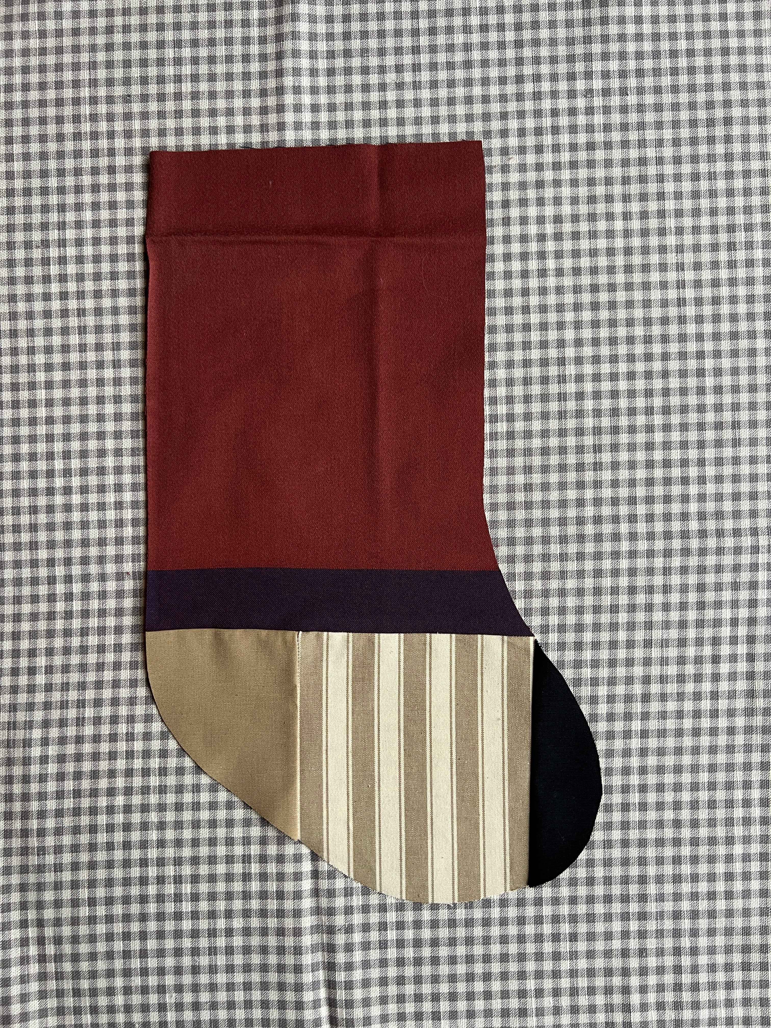 Made to order julesok i vintage tekstil - tilføj navn og motiv
