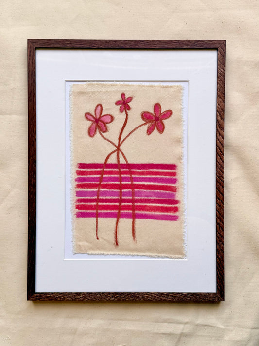 DAISY PÅ DENIM (lyserøde striber)