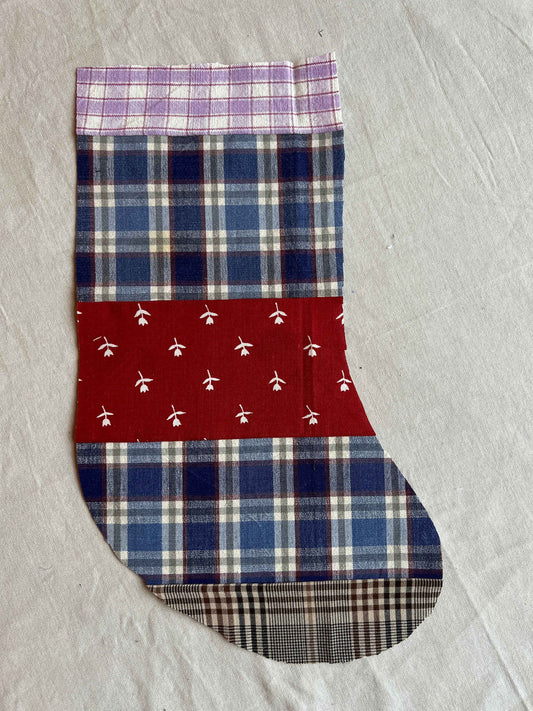 Made to order julesok i vintage tekstil - tilføj navn og motiv