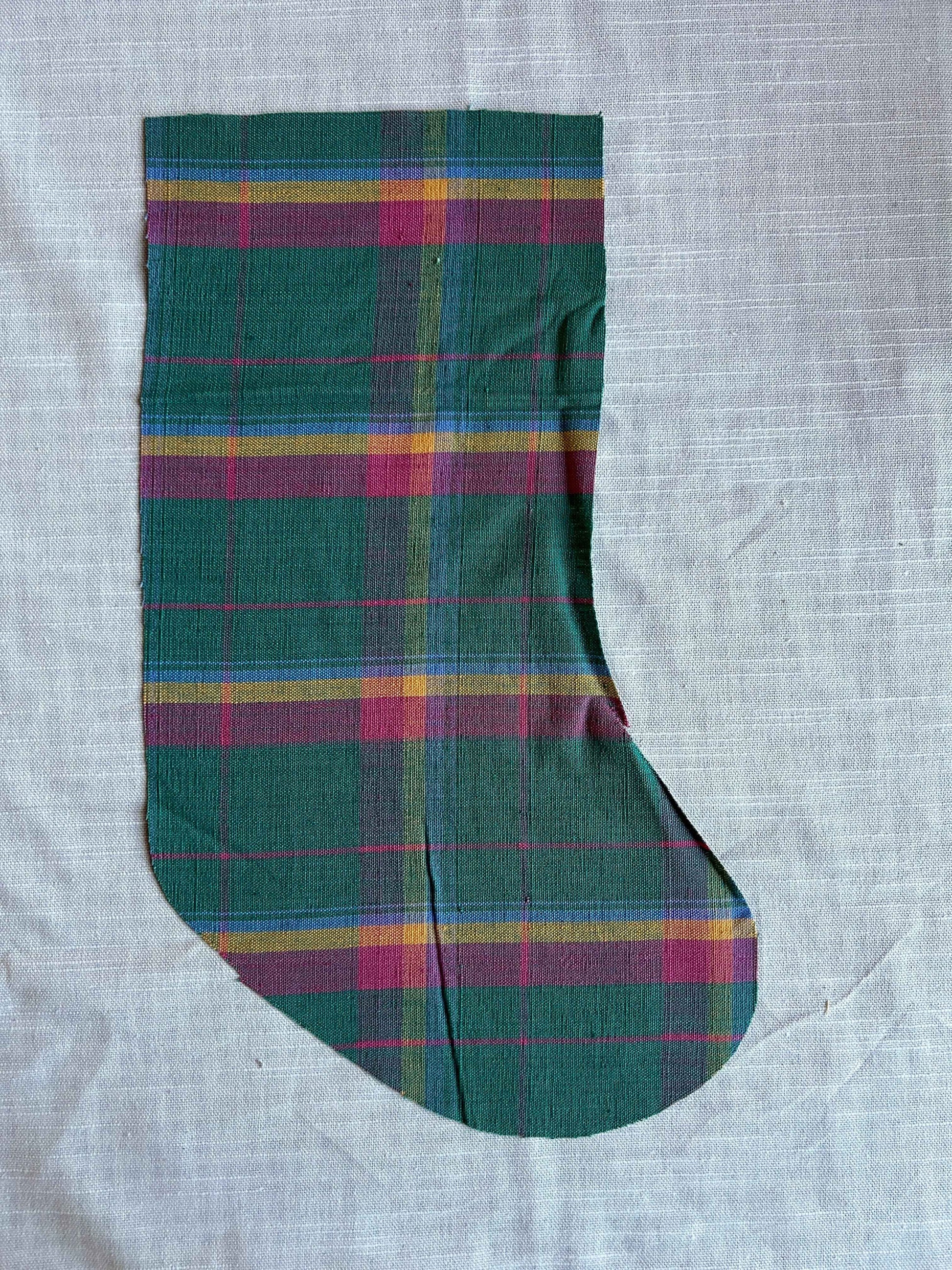 Made to order julesok i vintage tekstil - tilføj navn og motiv